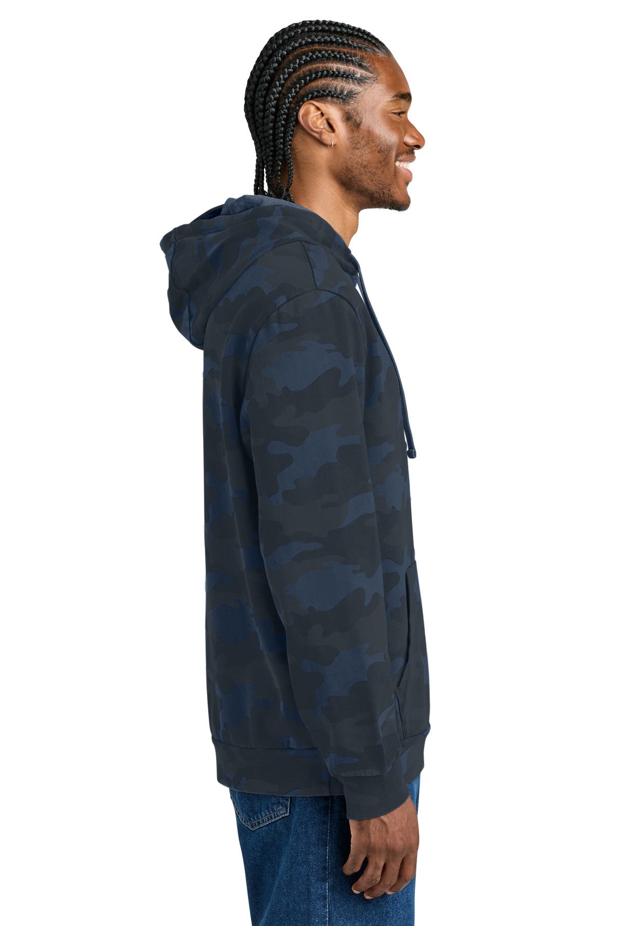TrueNavy District Wash Camo Fleece Hoodie DT2200C