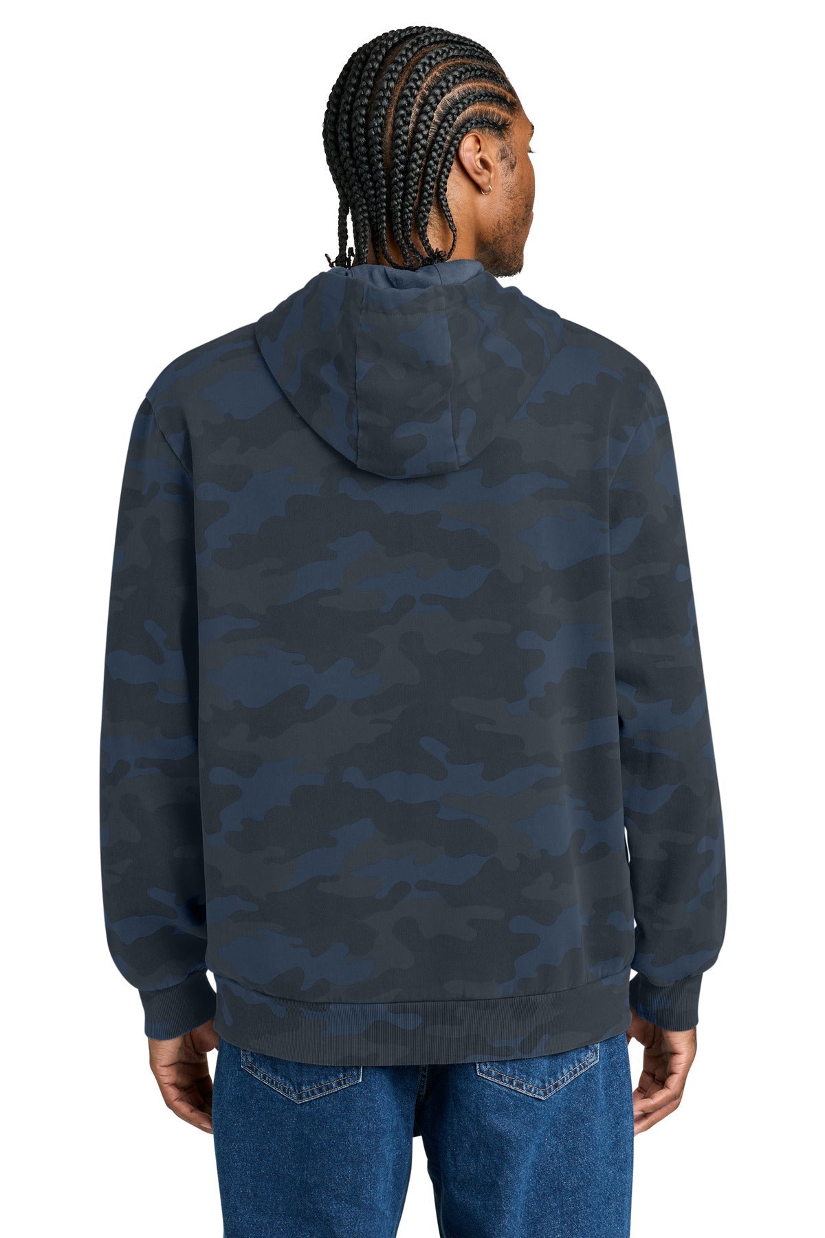 TrueNavy District Wash Camo Fleece Hoodie DT2200C