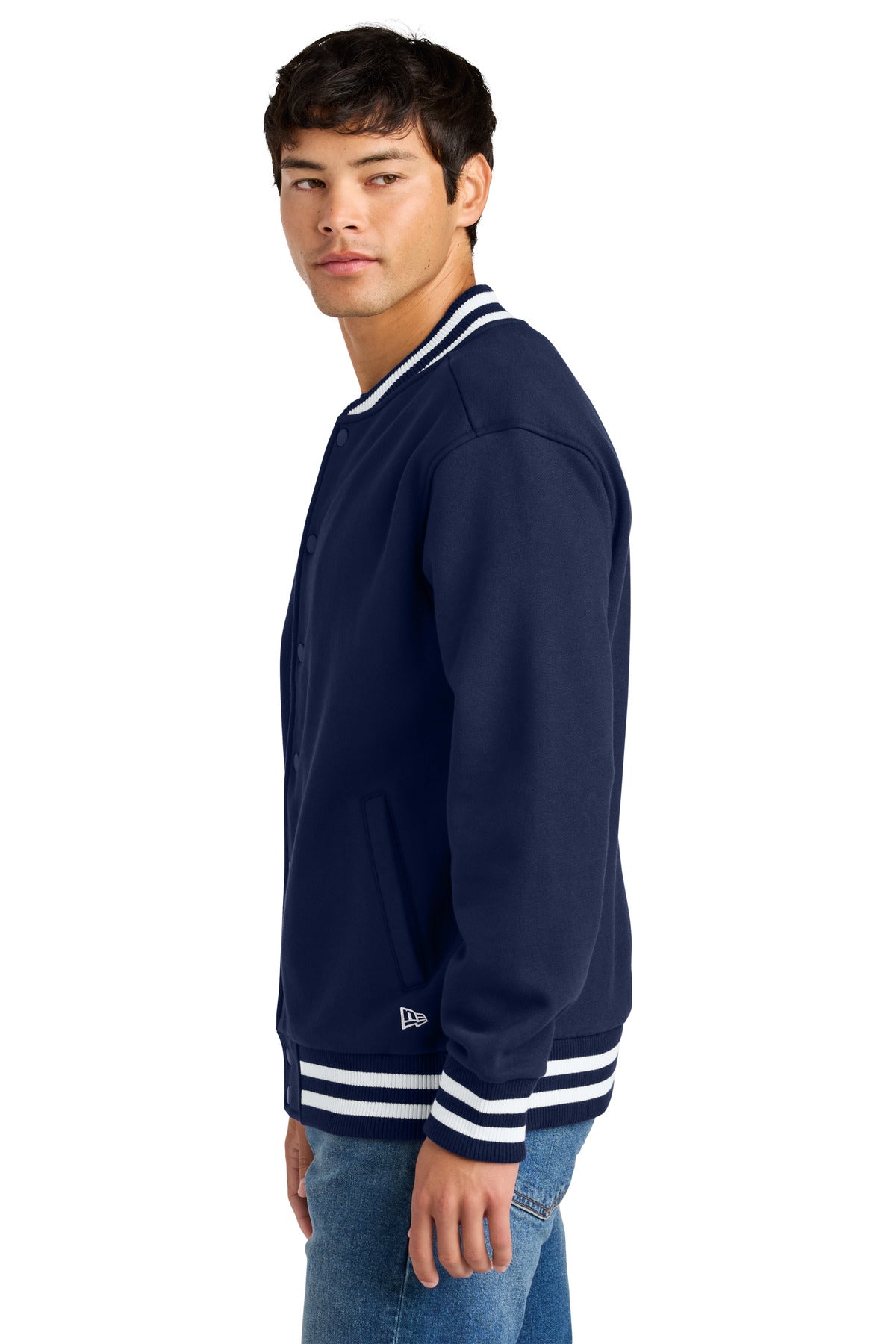 TrueNavy New Era Varsity Heavyweight Fleece Jacket NEA560