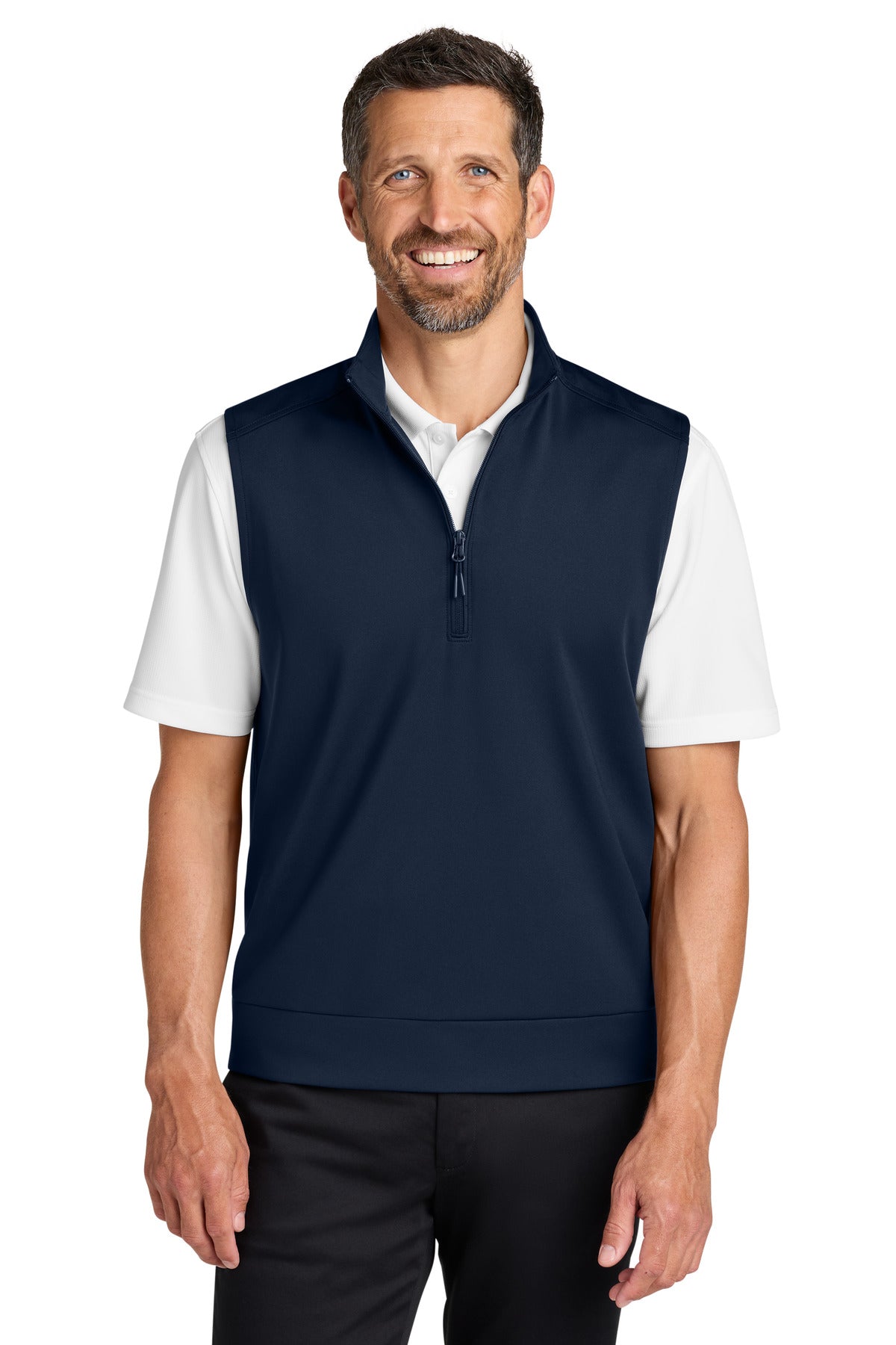 TrueNavy Port Authority C-FREE Double Knit 1/4-Zip Vest K880V