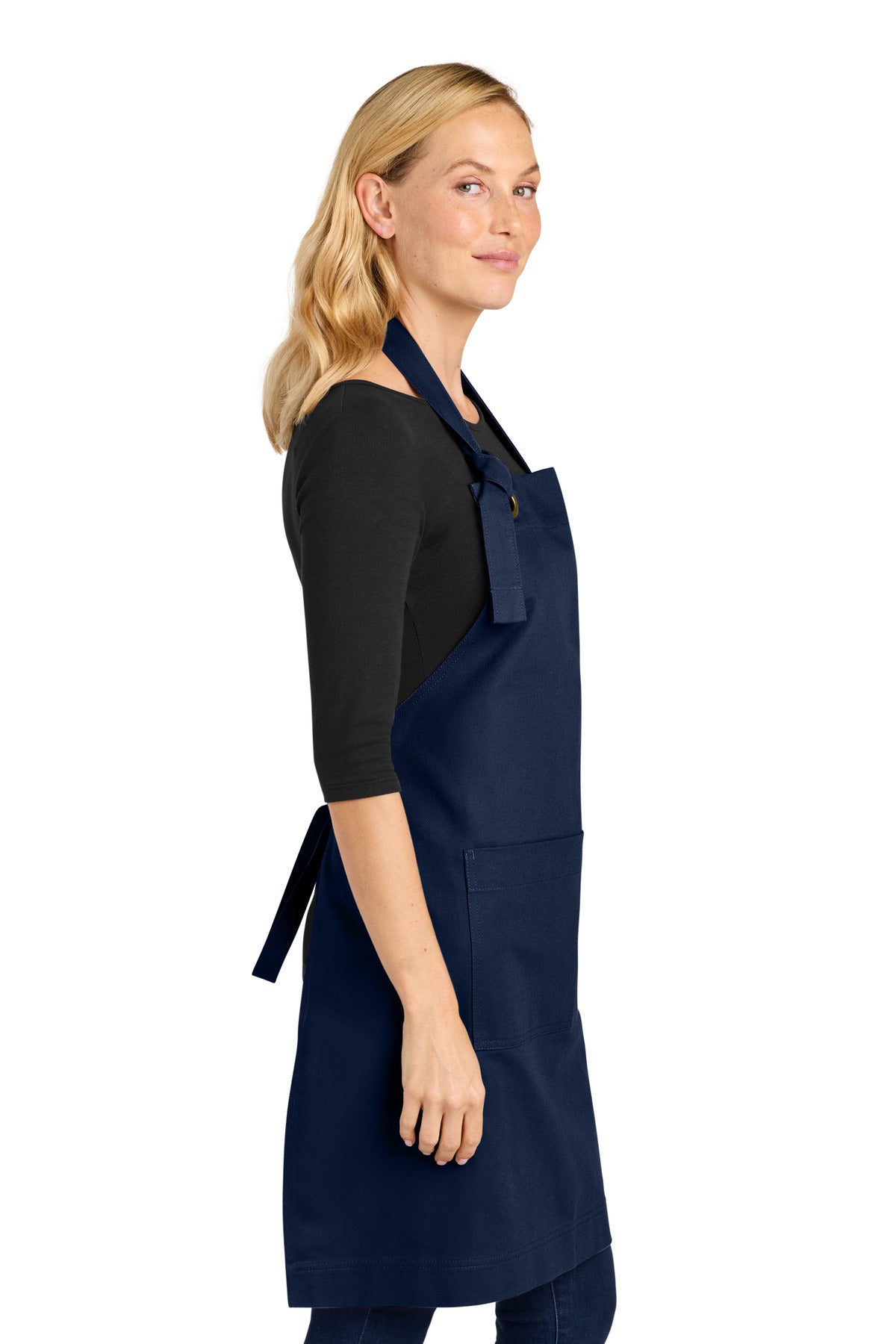 TrueNavy Port Authority Signature Heavy Twill Bib Apron A900