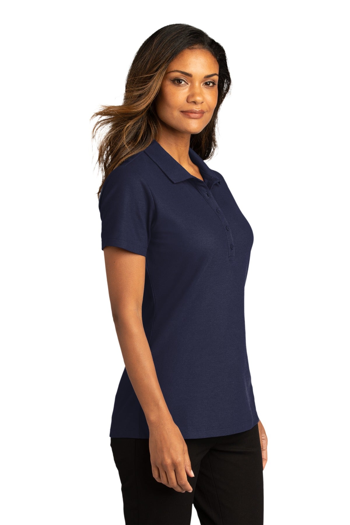 TrueNavy Port Authority Women's SuperPro React Polo. LK810