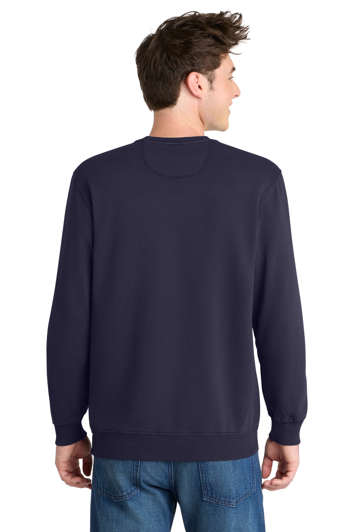 TrueNavy Port & Co Beach Wash Garment-Dyed Crewneck Sweatshirt PC098