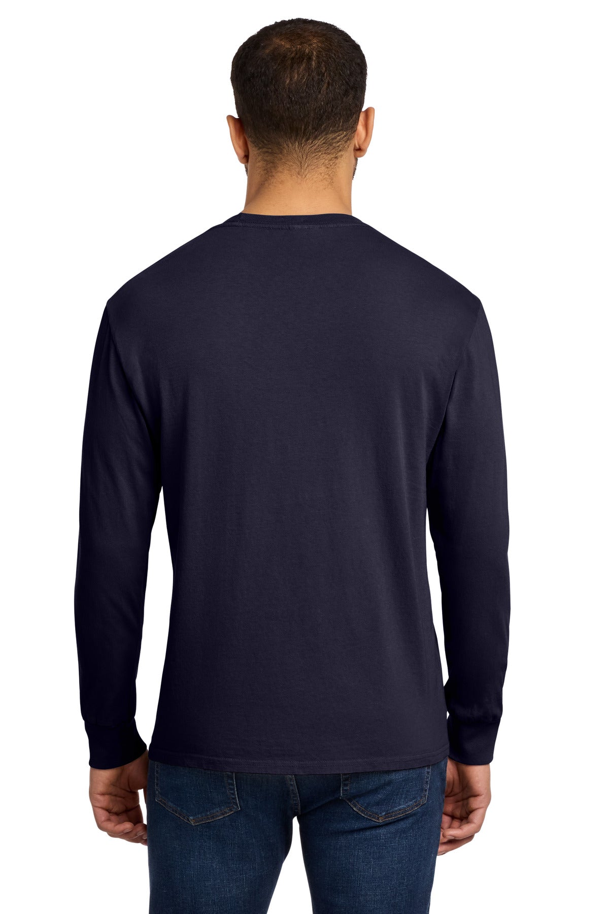 TrueNavy Port & Co Beach Wash Garment-Dyed Long Sleeve Tee PC099LS