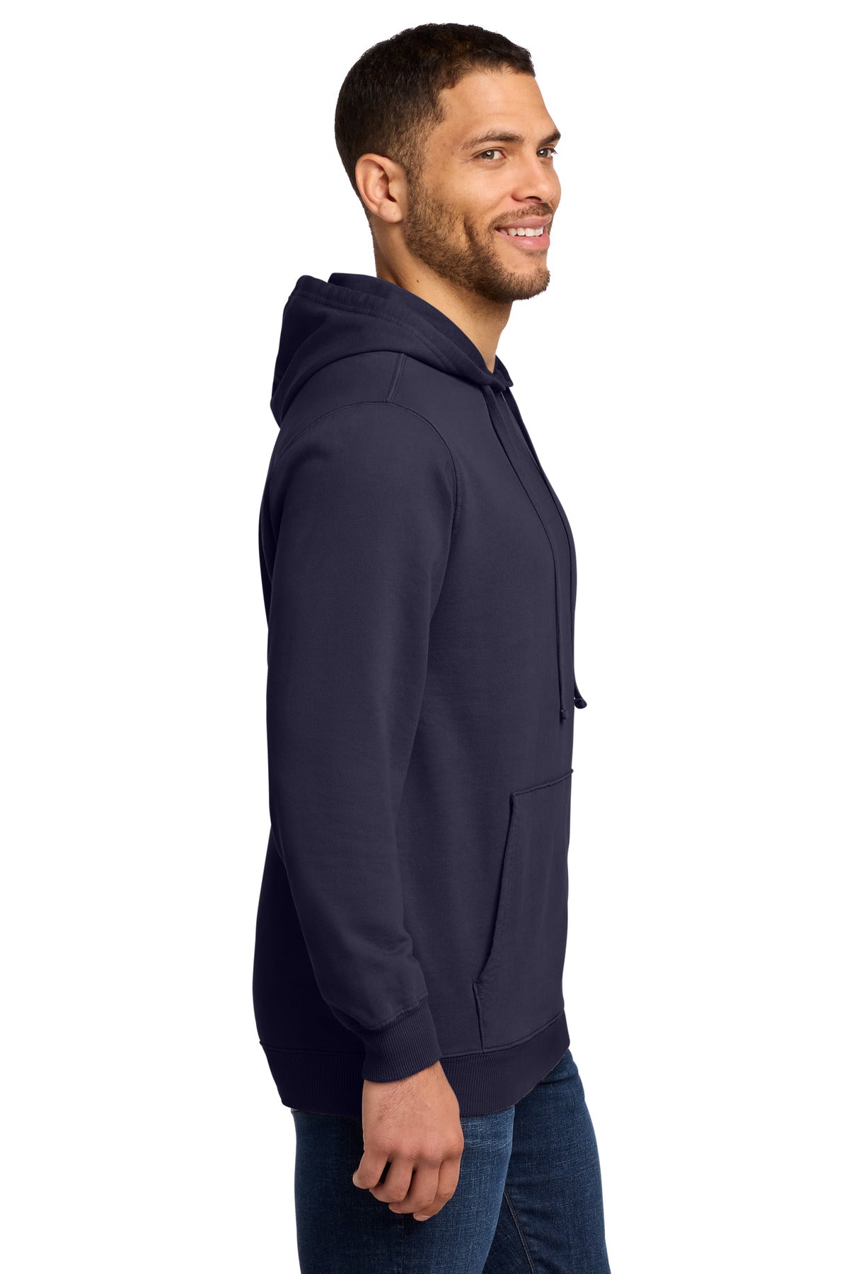 TrueNavy Port & Co Beach Wash Garment-Dyed Pullover Hooded Sweatshirt. PC098H