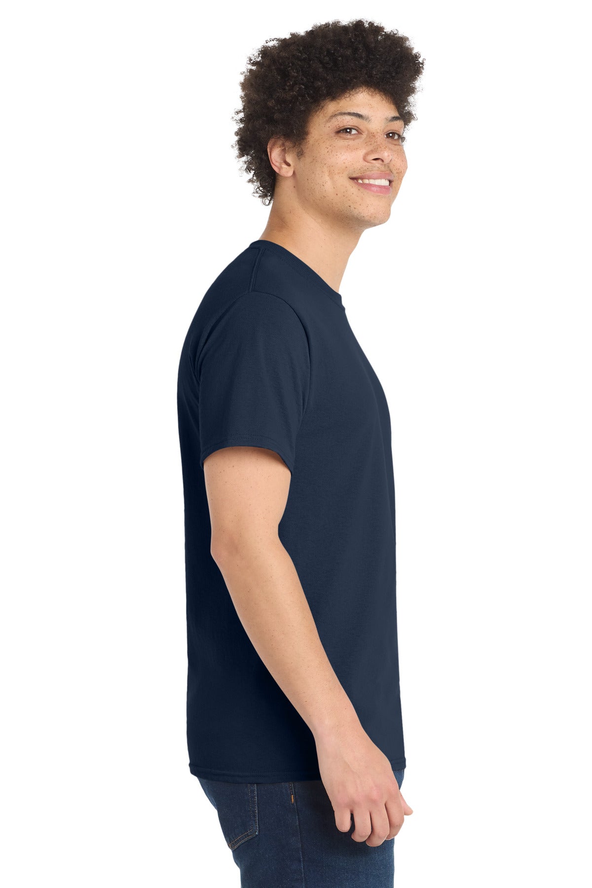 TrueNavy Port & Co Core Blend Tee. PC55