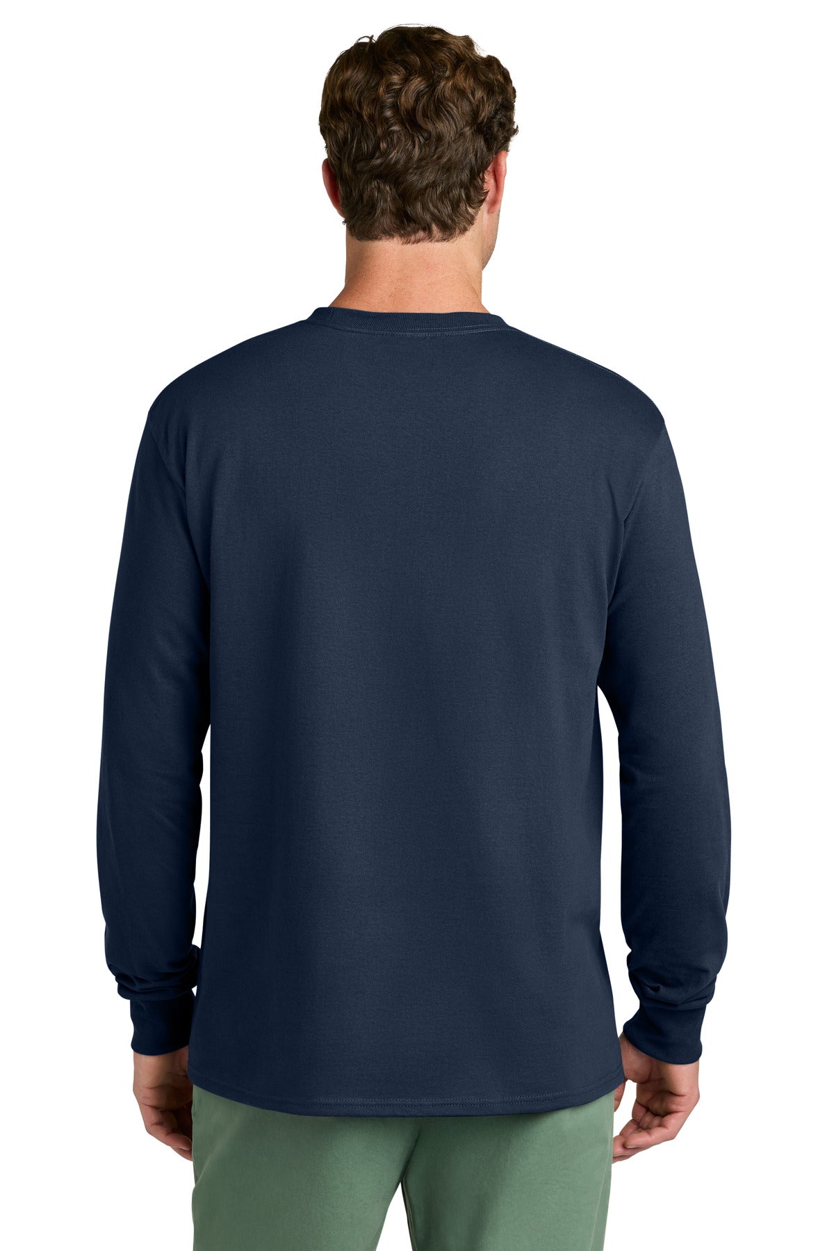 TrueNavy Port & Co Long Sleeve Core Cotton Tee. PC54LS