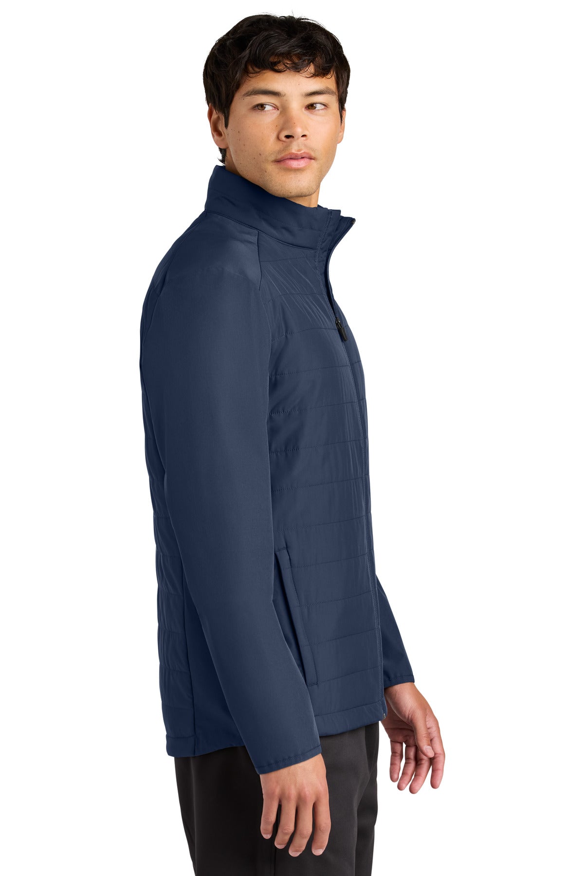 TrueNavy Sport-Tek Teknical Hybrid Jacket ST940