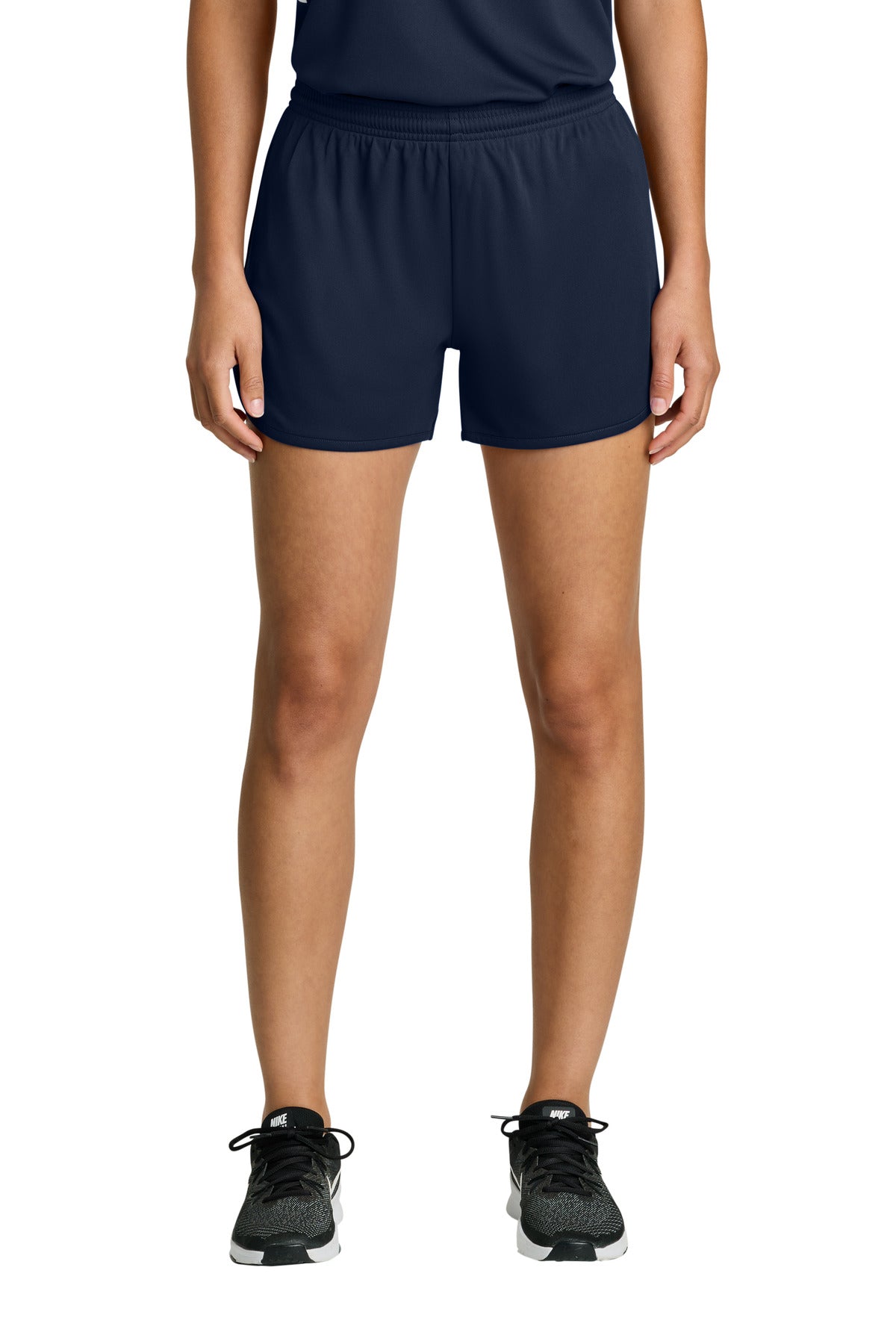 TrueNavy Sport-Tek Women's Club 3" Track Short LST447