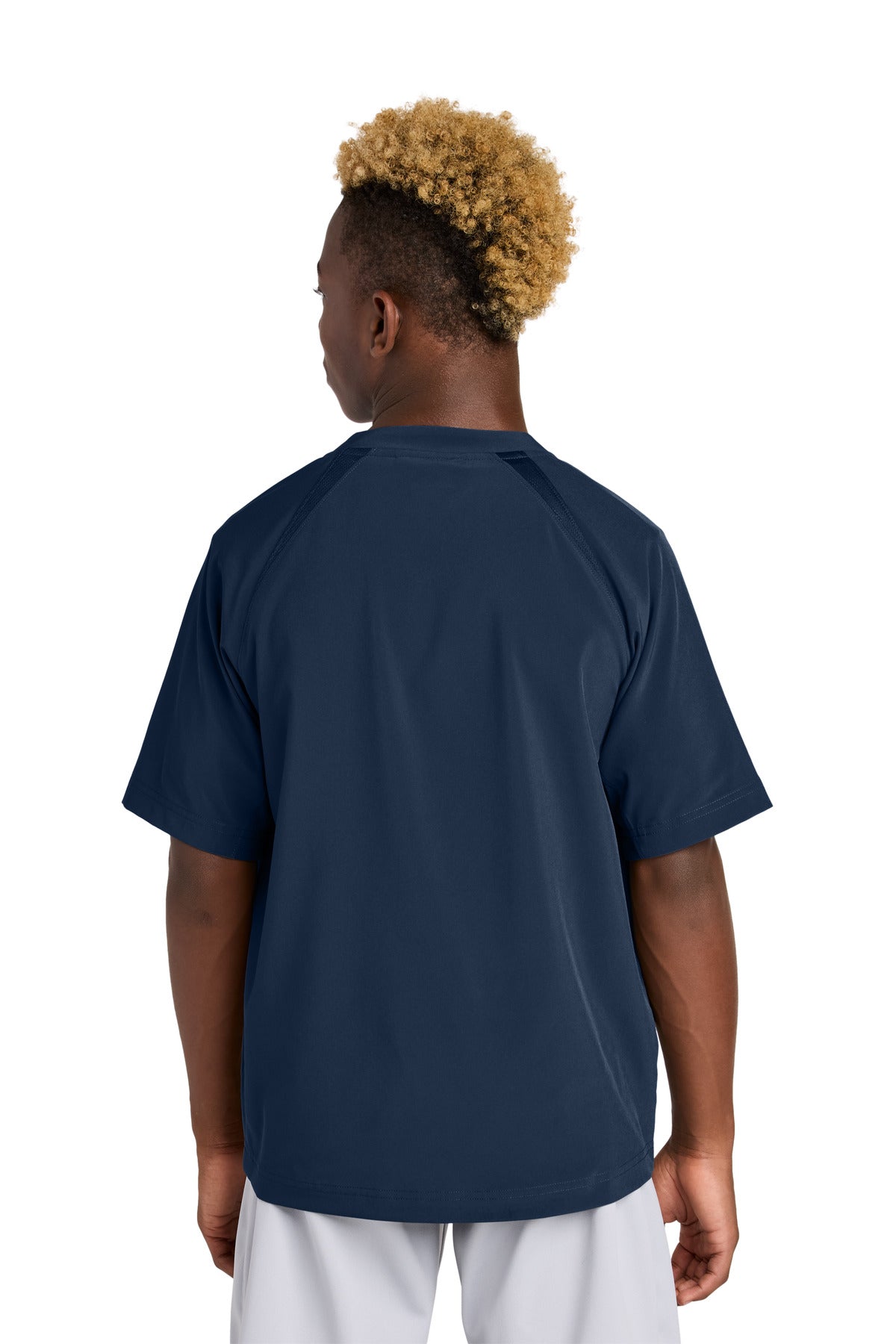 TrueNavy Sport-Tek Youth Repeat 1/2-Zip Short Sleeve Jacket YJST489