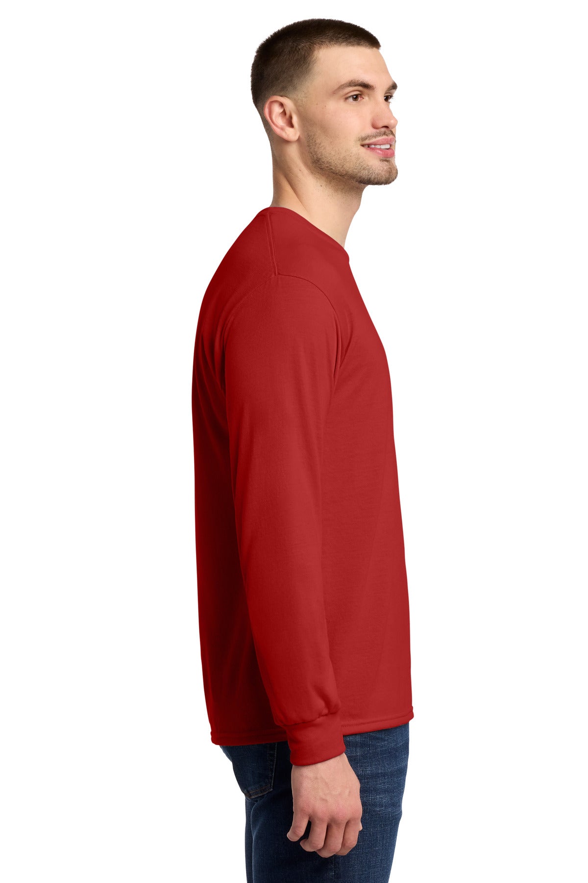 TrueRed Jerzees Dri-Power 100% Polyester Long Sleeve T-Shirt 21LS