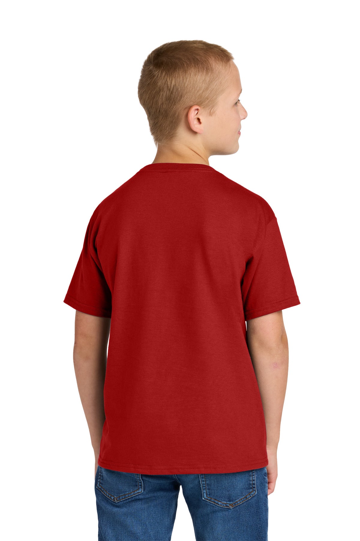 TrueRed Jerzees Ultimate Youth Ring Spun T-Shirt IC46B