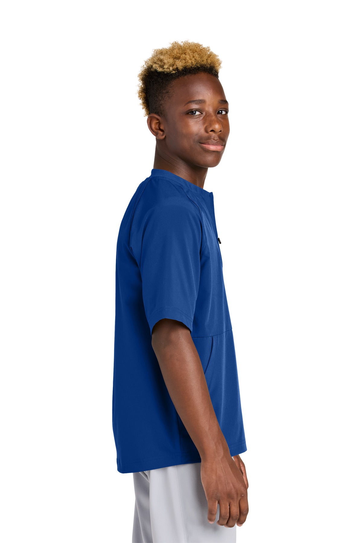 TrueRoyal Sport-Tek Youth Repeat 1/2-Zip Short Sleeve Jacket YJST489
