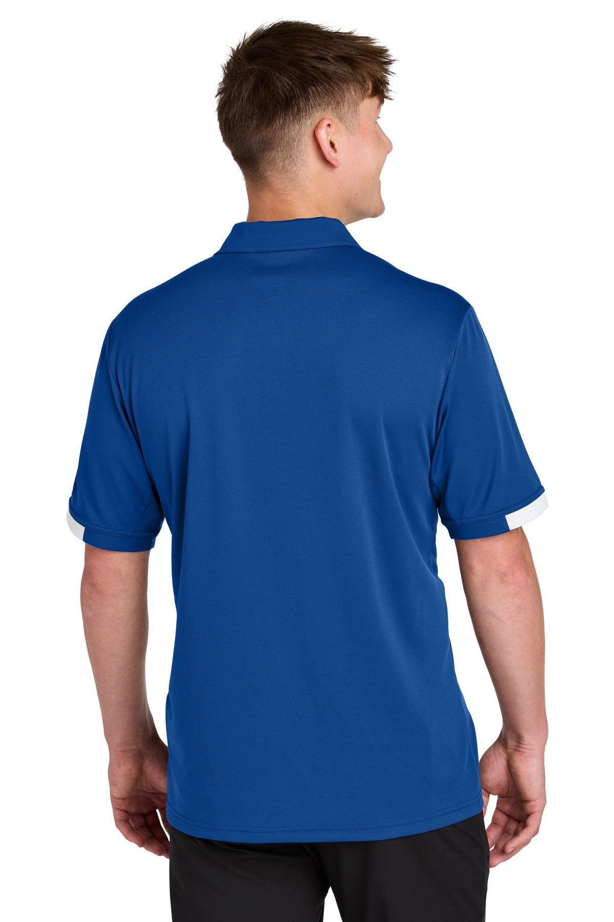 TRy/White Sport-Tek Club Colorblock Polo ST444