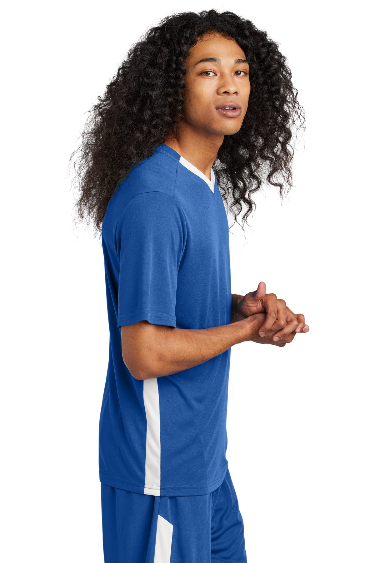 TRy/White Sport-Tek Competitor United V-Neck ST101