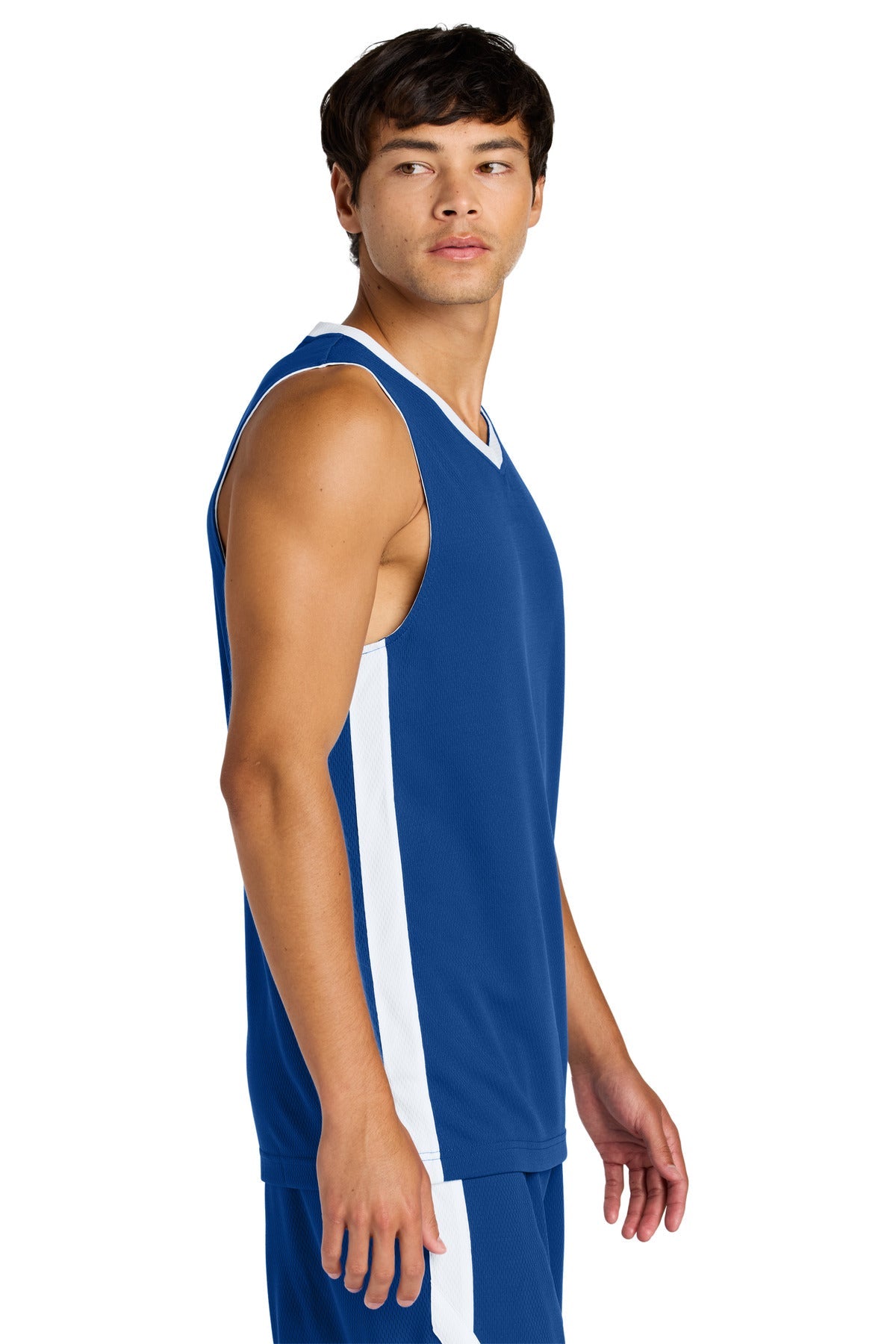 TRy/White Sport-Tek Rival Basketball Rev Jersey ST900
