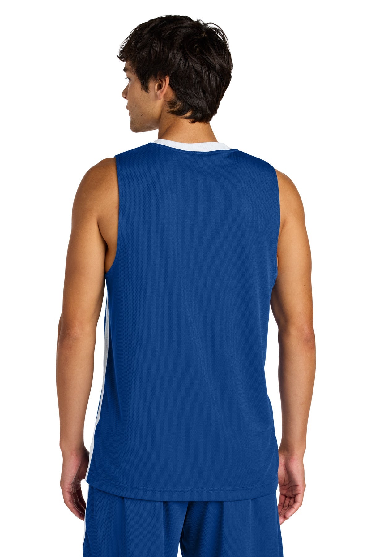 TRy/White Sport-Tek Rival Basketball Rev Jersey ST900