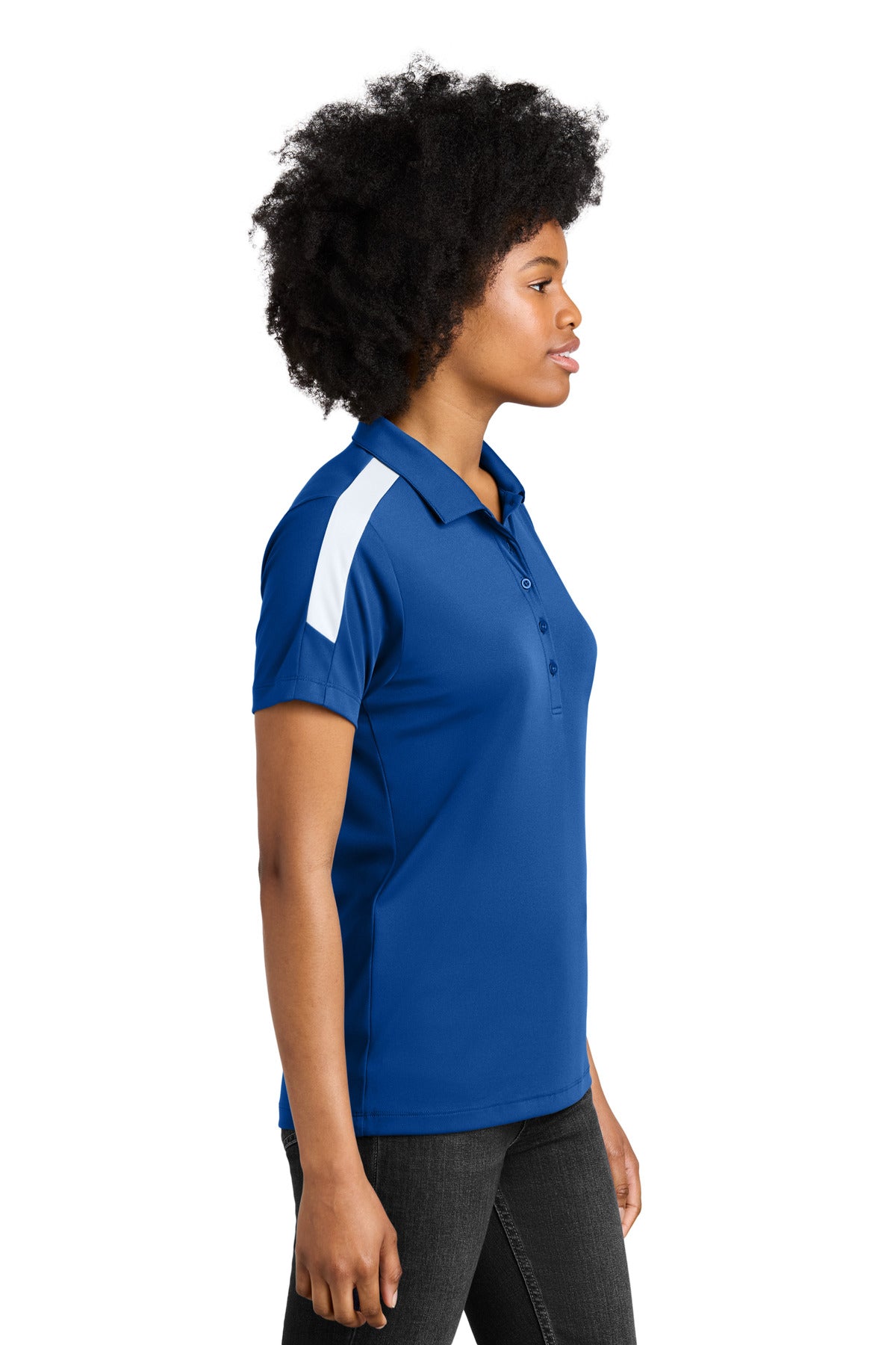 TRy/White Sport-Tek Women's Competitor United Polo LST104