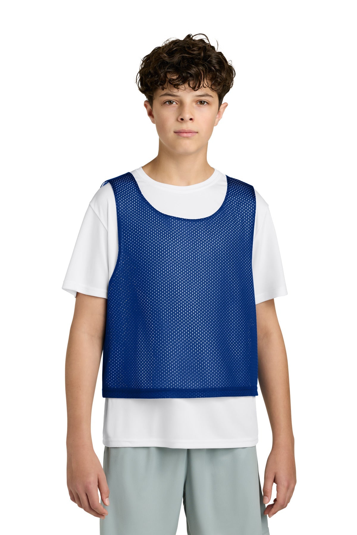 TRy/White Sport-Tek Youth Lacrosse Reversible Pinnie YST512