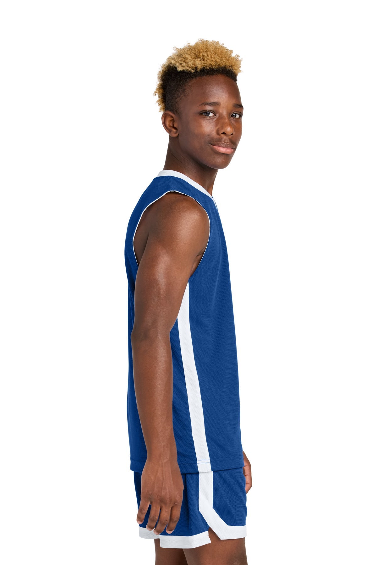 TRy/White Sport-Tek Youth Rival Basketball Rev Jersey YST900