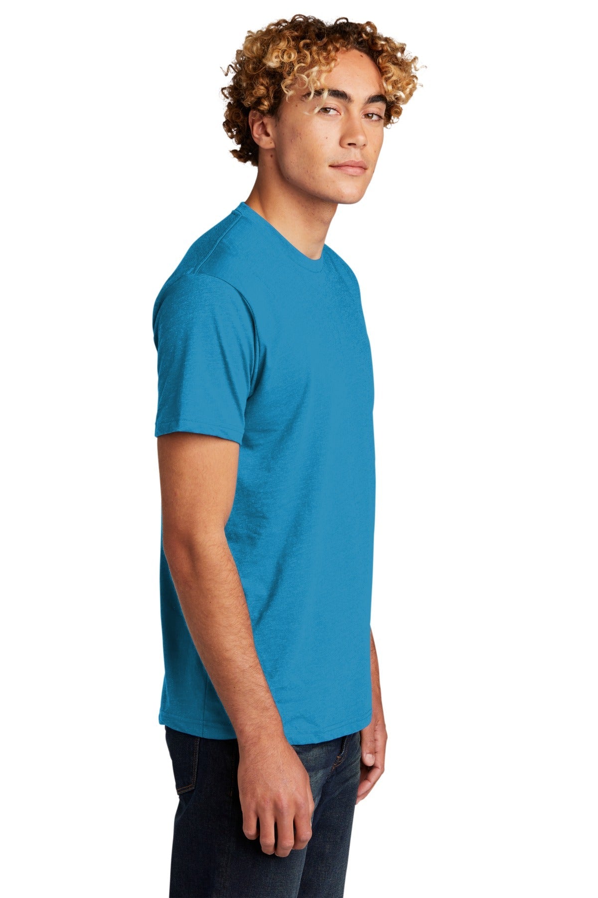 Turquoise Next Level Apparel Adult CVC Tee. NL6210