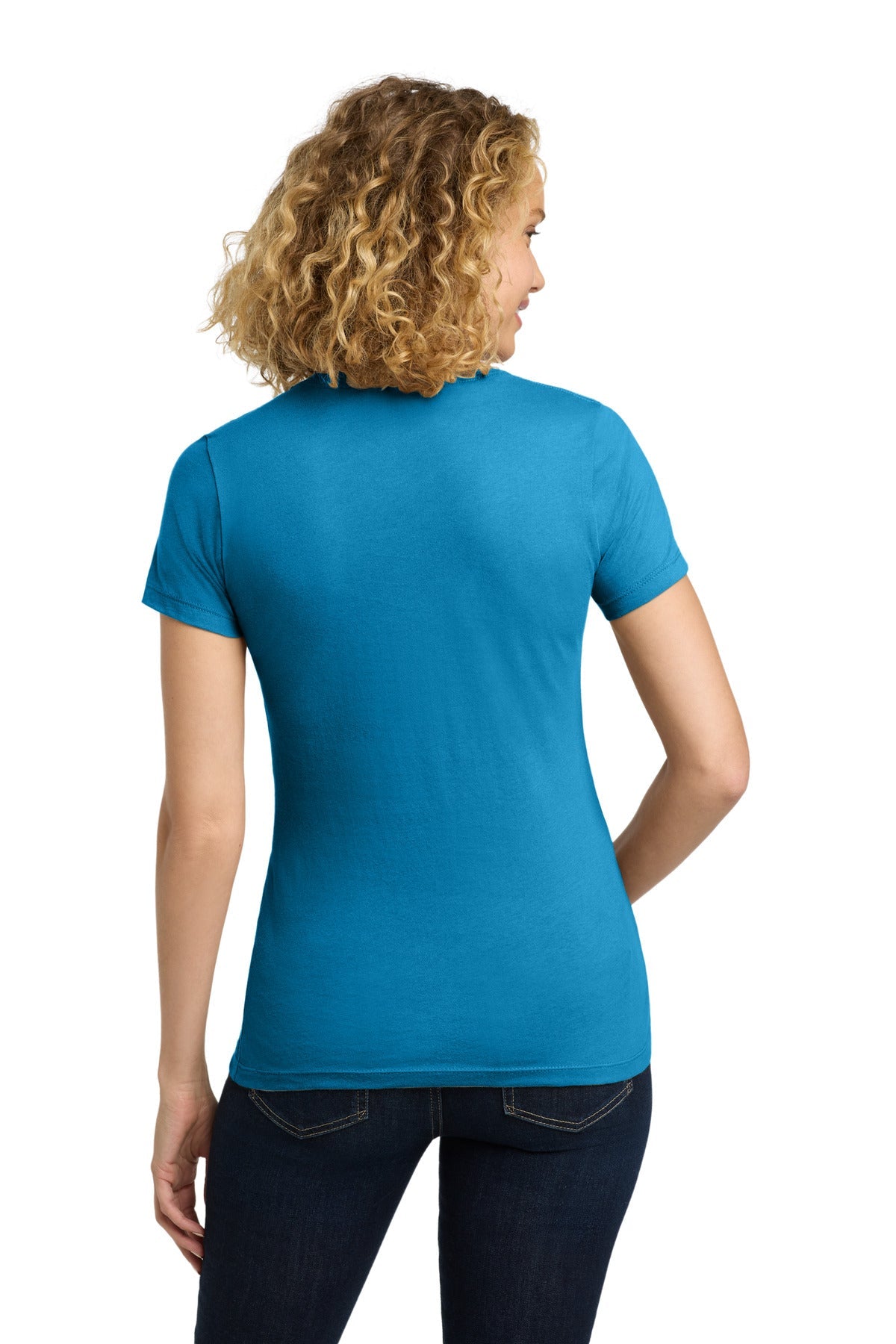 Turquoise Next Level Apparel Women's Cotton Tee. NL3900