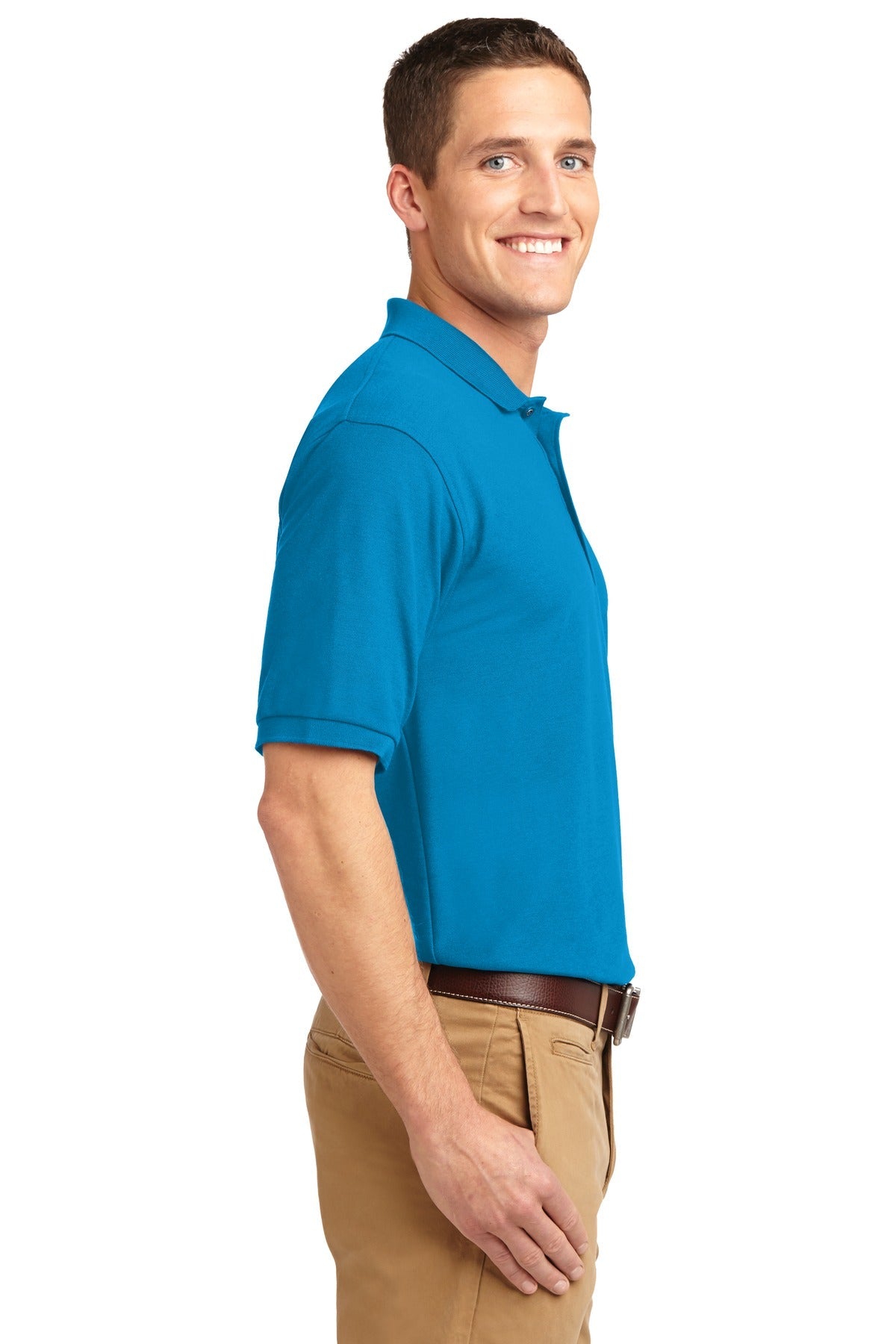 Turquoise Port Authority Extended Size Silk Touch Polo K500ES