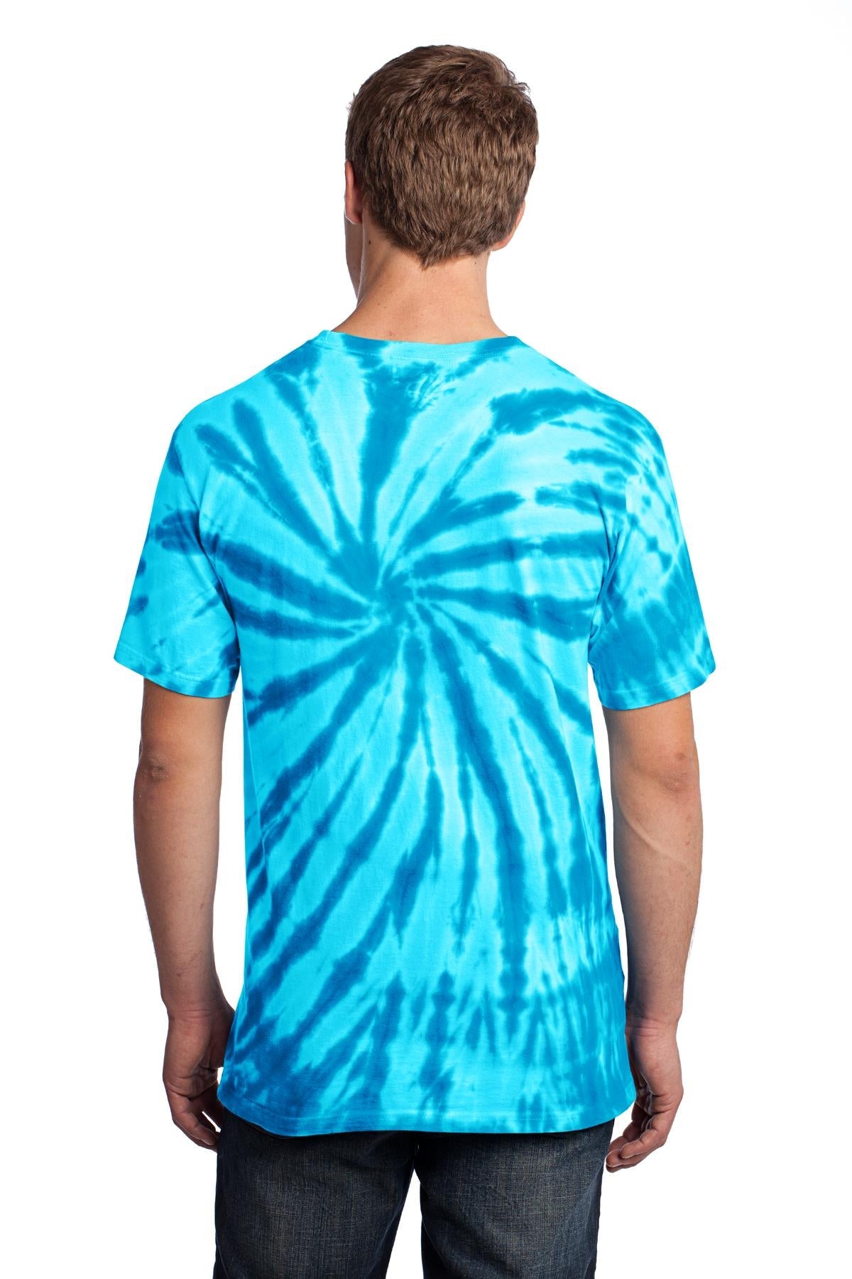 Turquoise Port & Co Tie-Dye Tee. PC147
