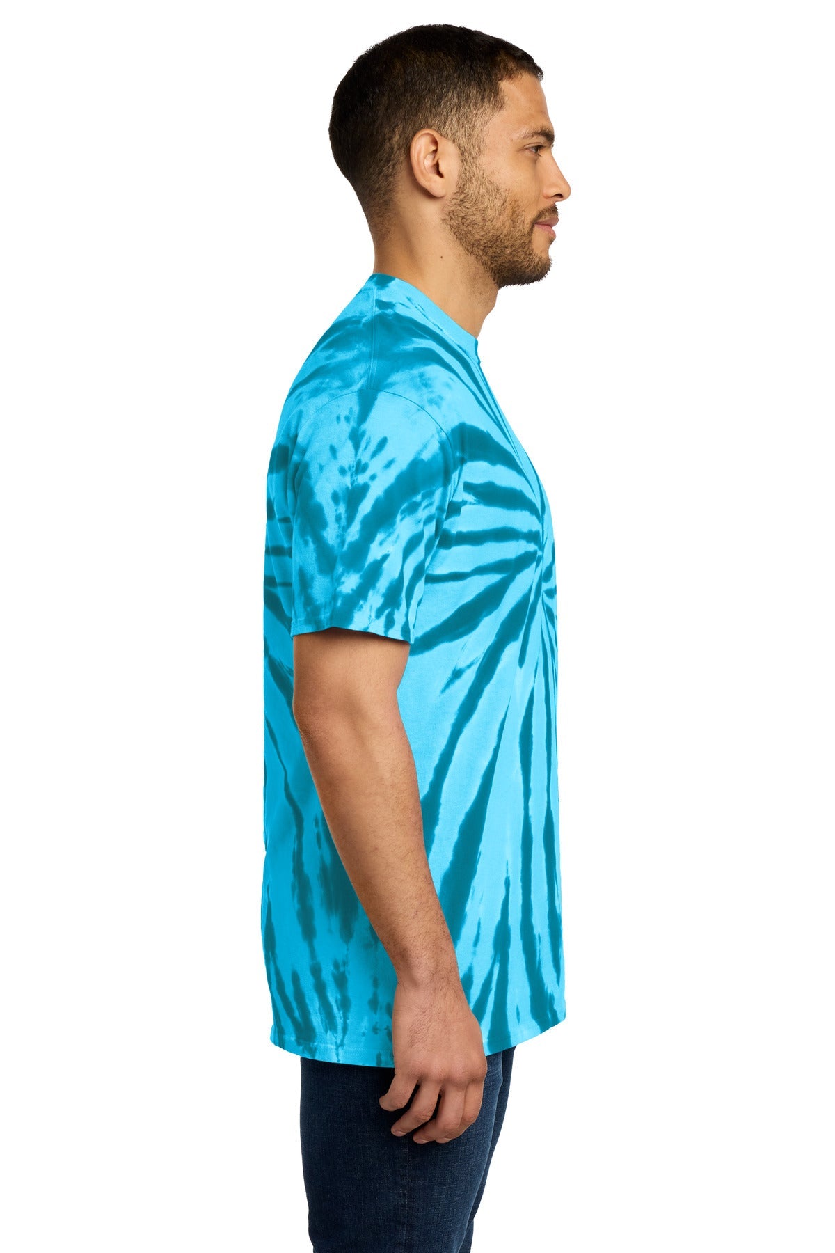 Turquoise Port & Co Tie-Dye Tee. PC147