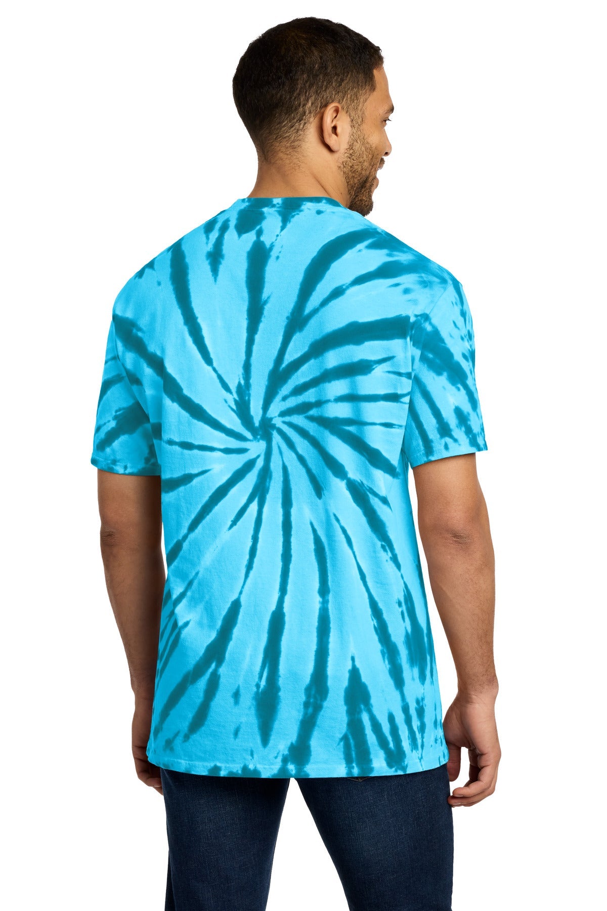 Turquoise Port & Co Tie-Dye Tee. PC147