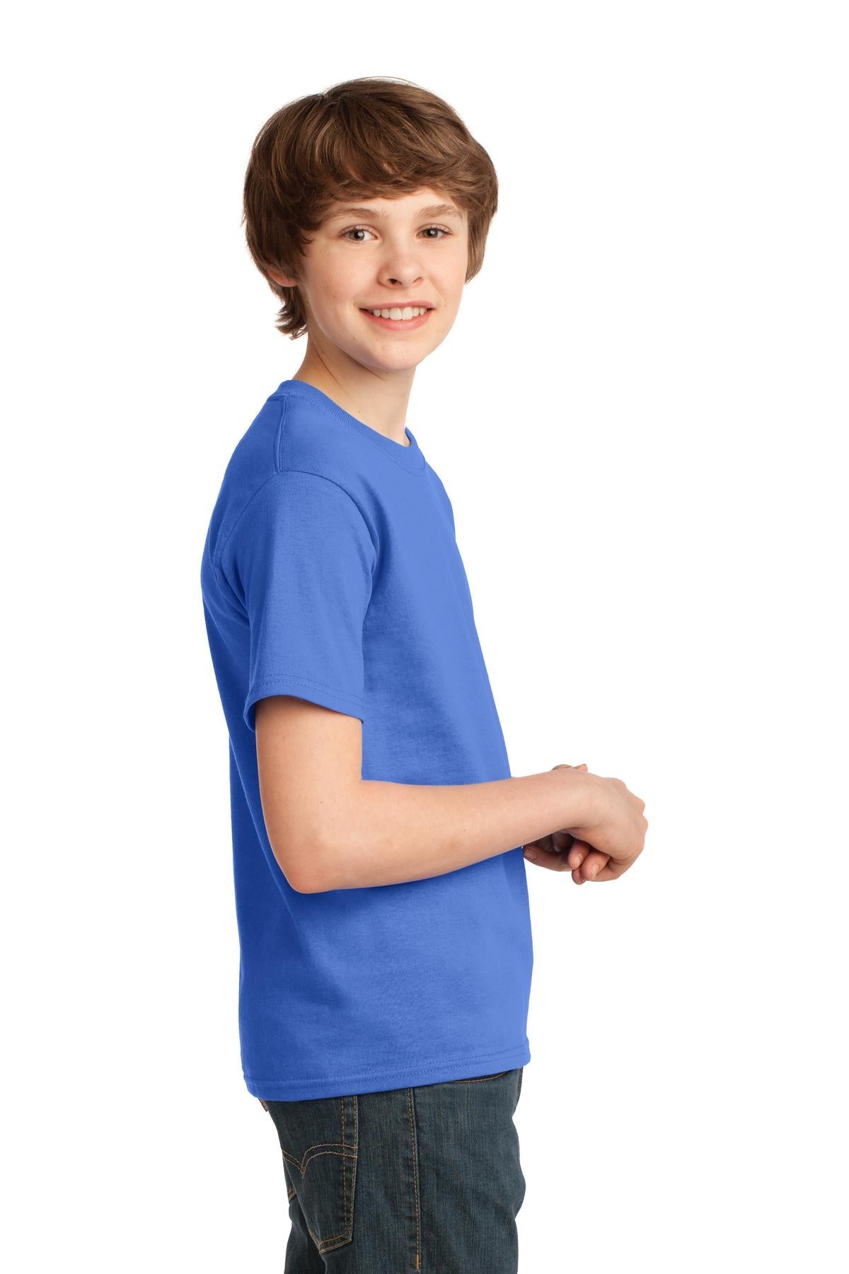 Ultramarine Port & Co Youth Essential Tee. PC61Y