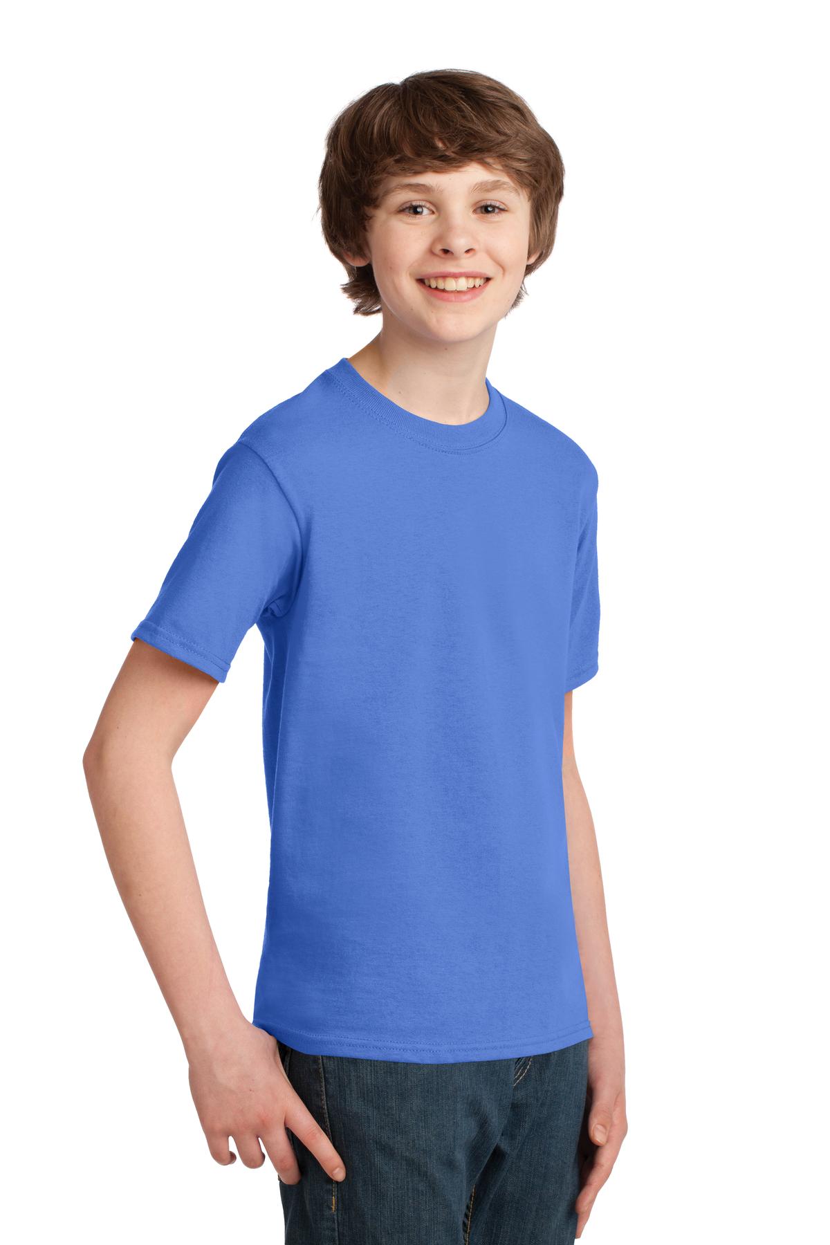 Ultramarine Port & Co Youth Essential Tee. PC61Y