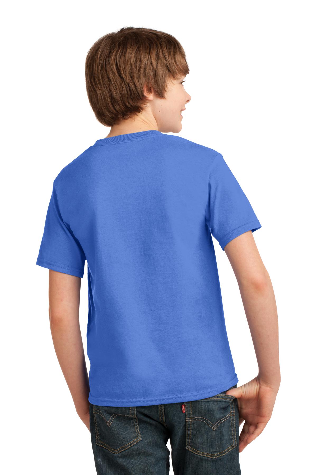 Ultramarine Port & Co Youth Essential Tee. PC61Y