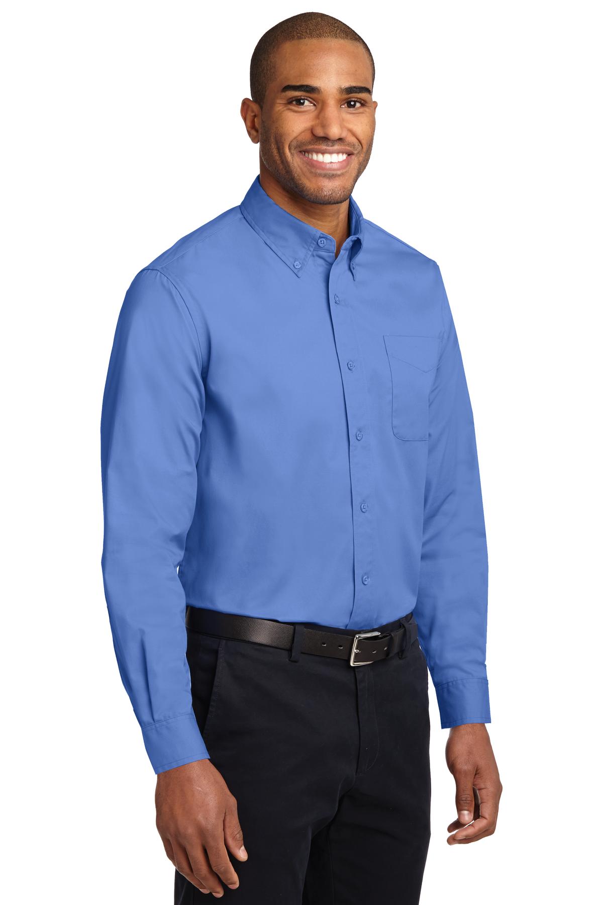 Ultramarne Blu Port Authority Long Sleeve Easy Care Shirt S608