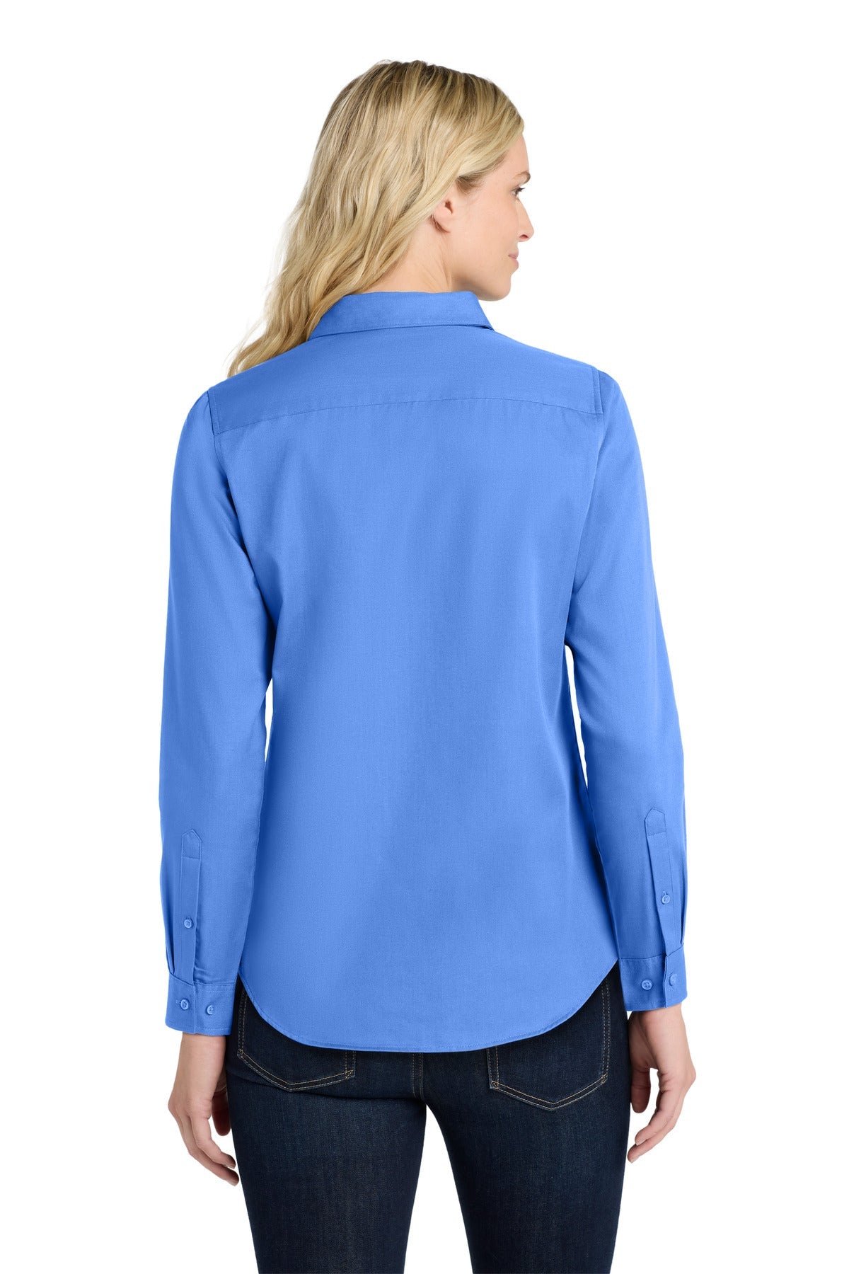 UltramrnBl Port Authority Women's Long Sleeve SuperPro React Twill Shirt. LW808