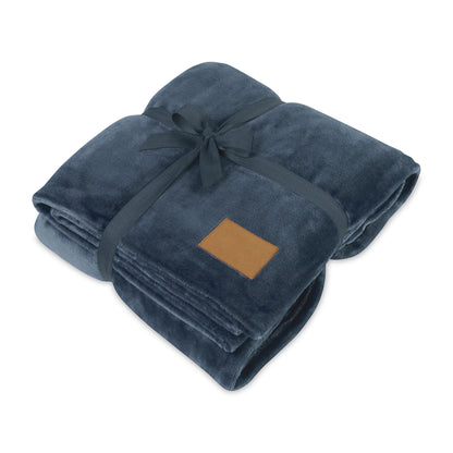 Vintage Indigo Mink Ever Soft Throw Blanket plain