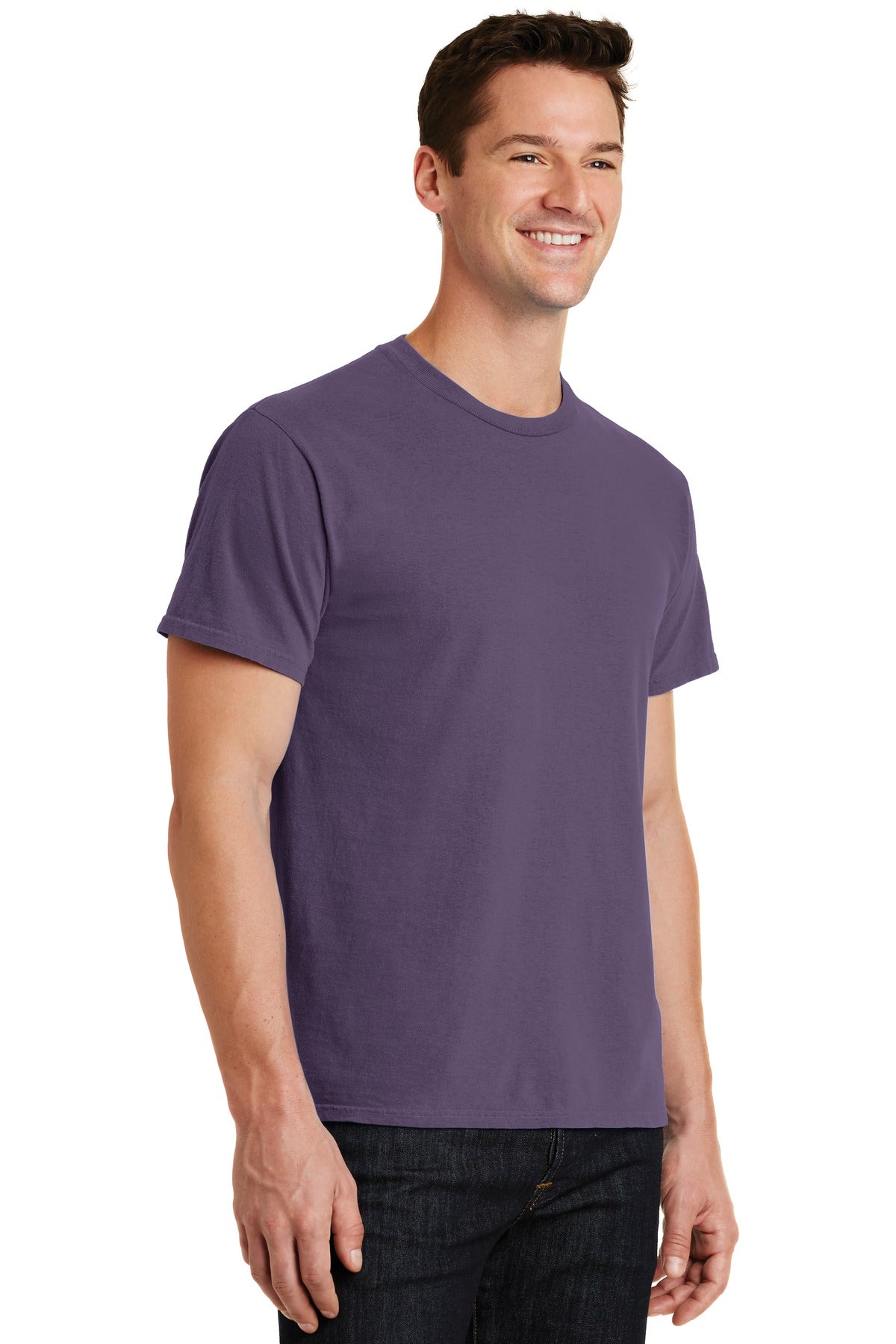 Vintage Plum Port & Co Beach Wash Garment-Dyed Tee. PC099