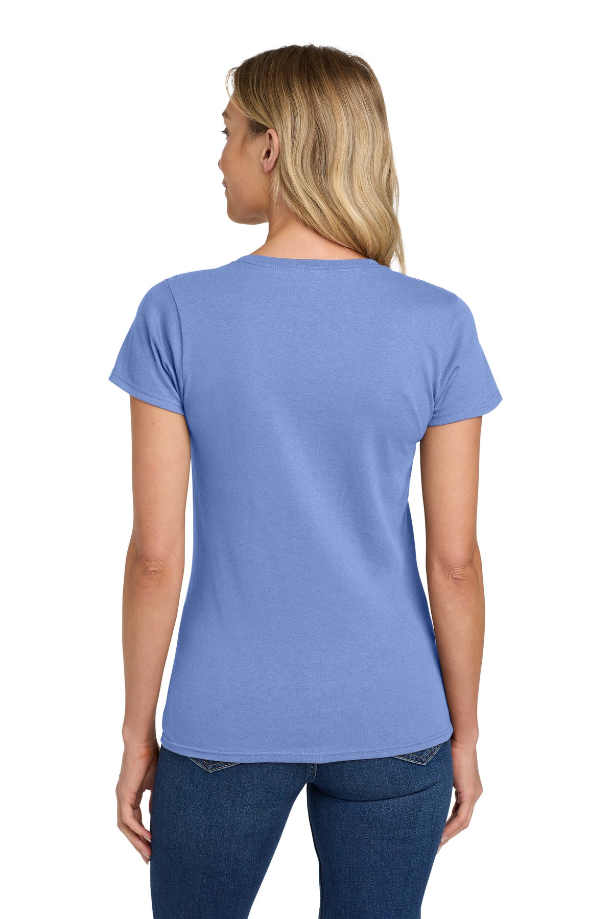 Violet Gildan Women's Heavy Cotton 100% Cotton T-Shirt. 5000L