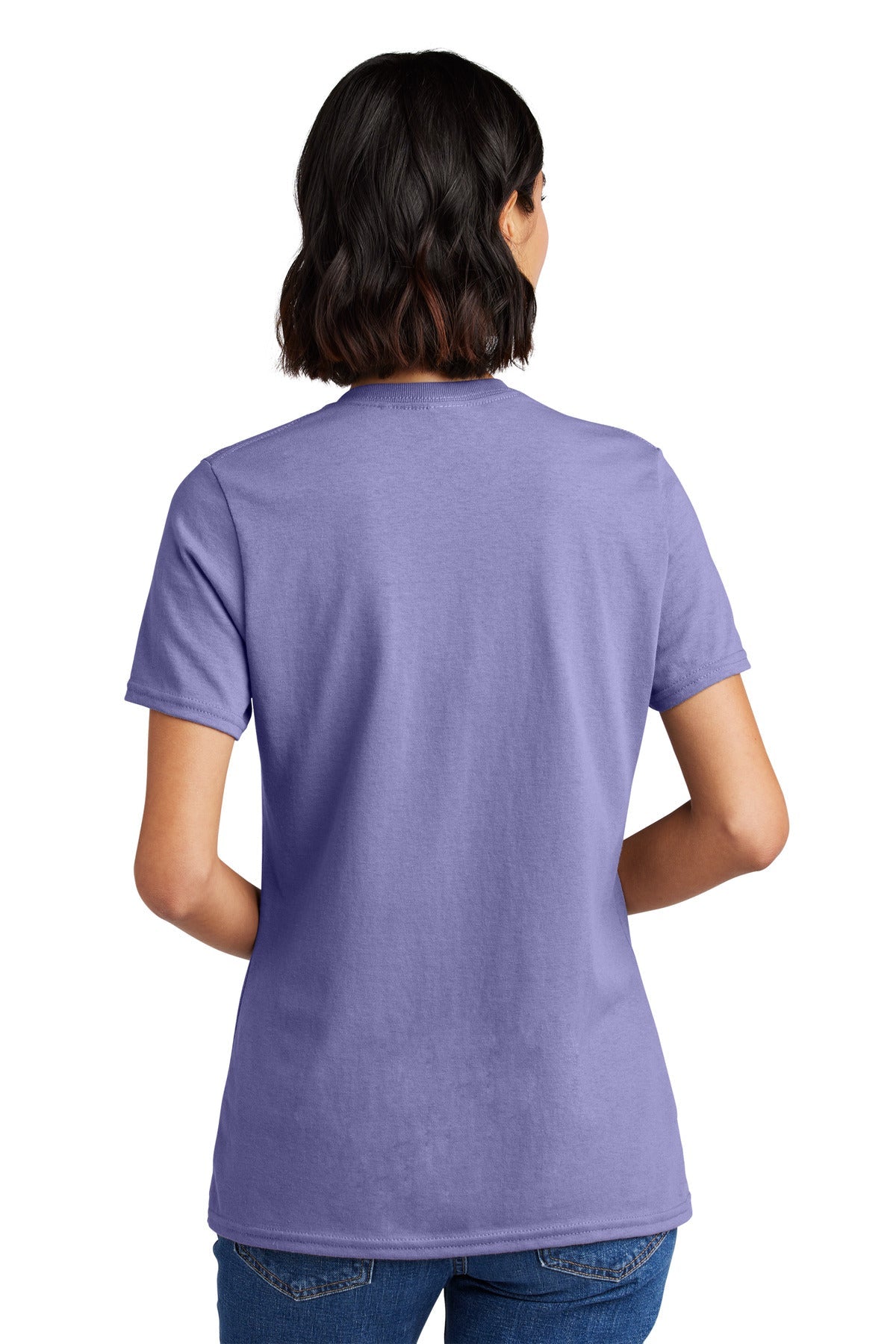 Violet Port & Co Women's Core Cotton V-Neck Tee. LPC54V