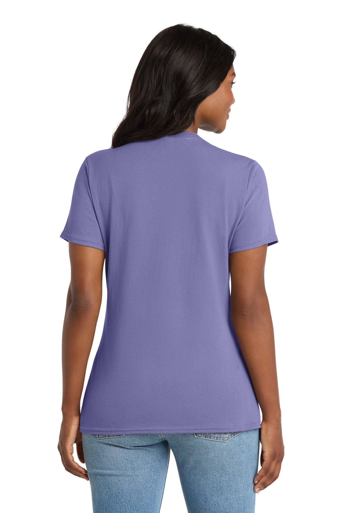 Violet Port & Co Women's Core Cotton V-Neck Tee. LPC54V