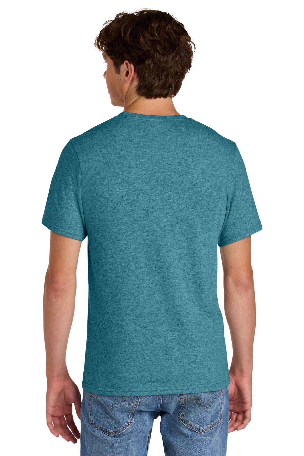 VivdTealHr Port & Co Easy Cotton Tee PC43