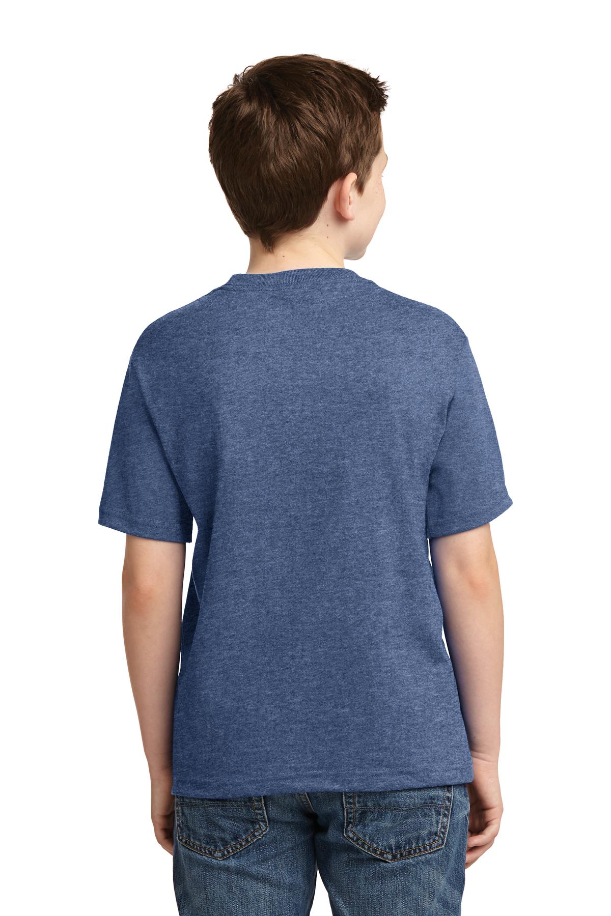 Vntg Hthr Blue Jerzees - Youth Dri-Power 50/50 Cotton/Poly T-Shirt. 29B