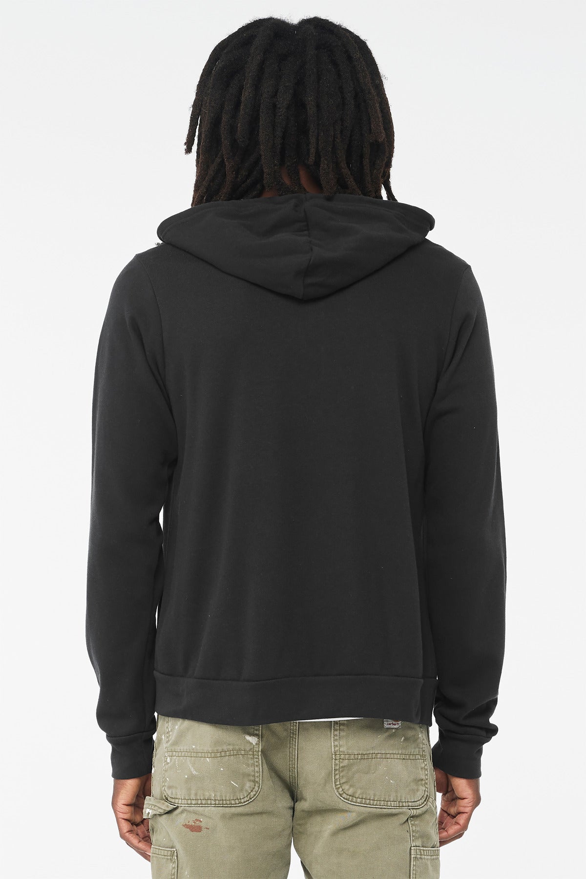 VtgBlack BELLA+CANVAS Unisex Sponge Fleece Full-Zip Hoodie. BC3739
