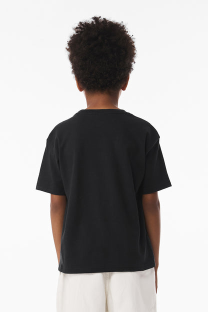 VtgBlack BELLA+CANVAS Youth 6-Ounce Heavyweight Tee BC3010Y