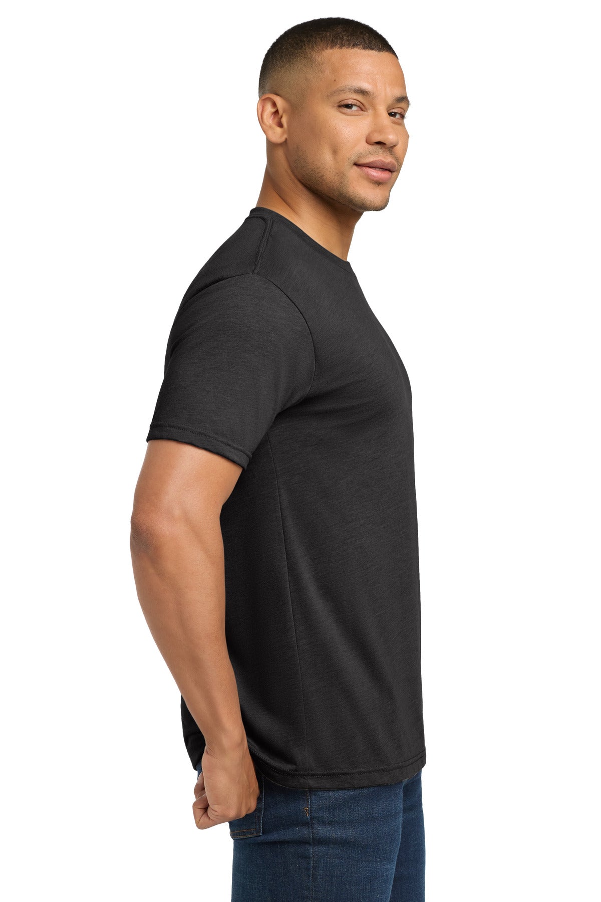 VtgBlack Next Level Apparel Adult Tri-Blend Tee. NL6010