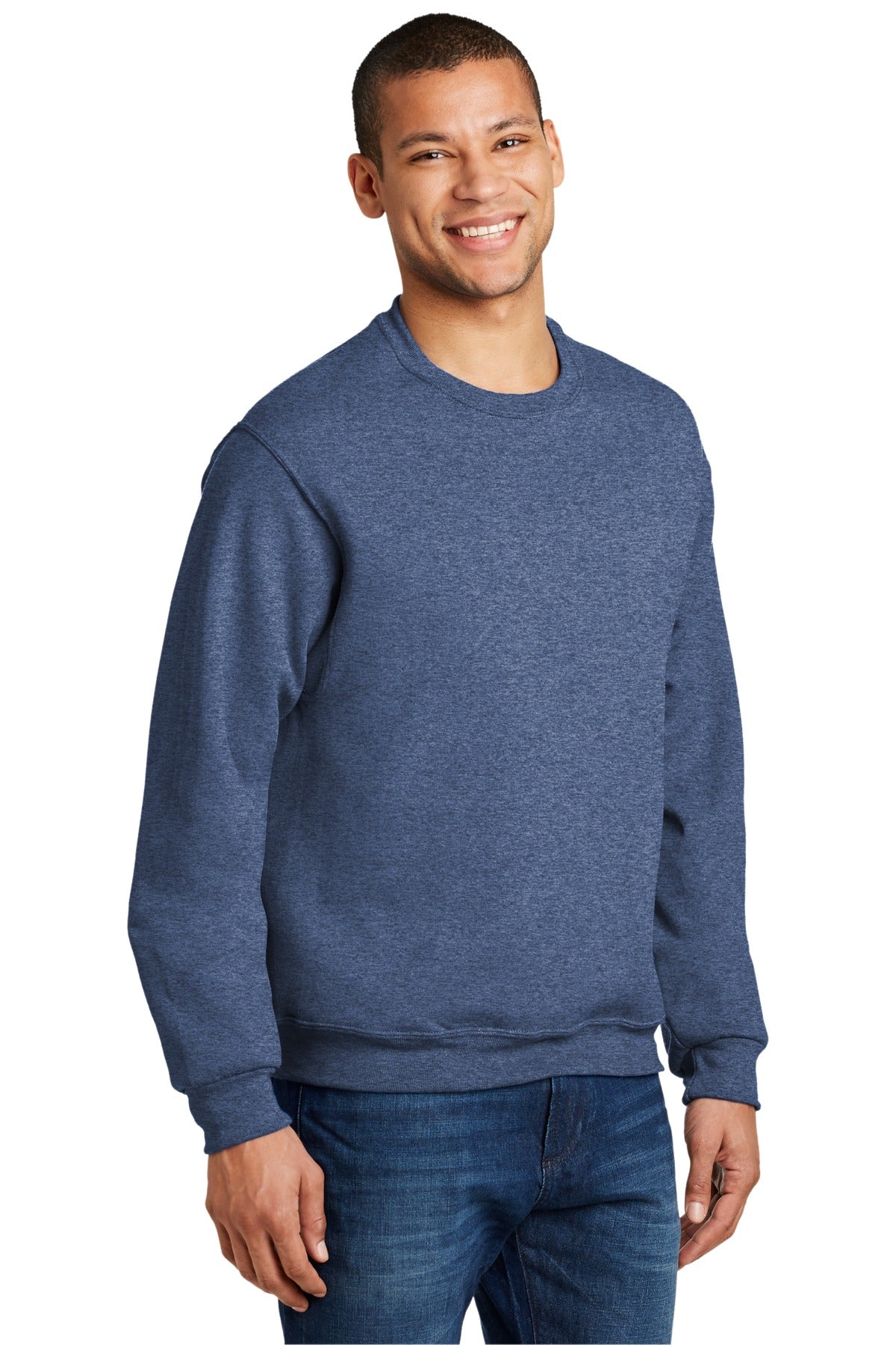 VtgHtrBl Jerzees - NuBlend Crewneck Sweatshirt. 562M