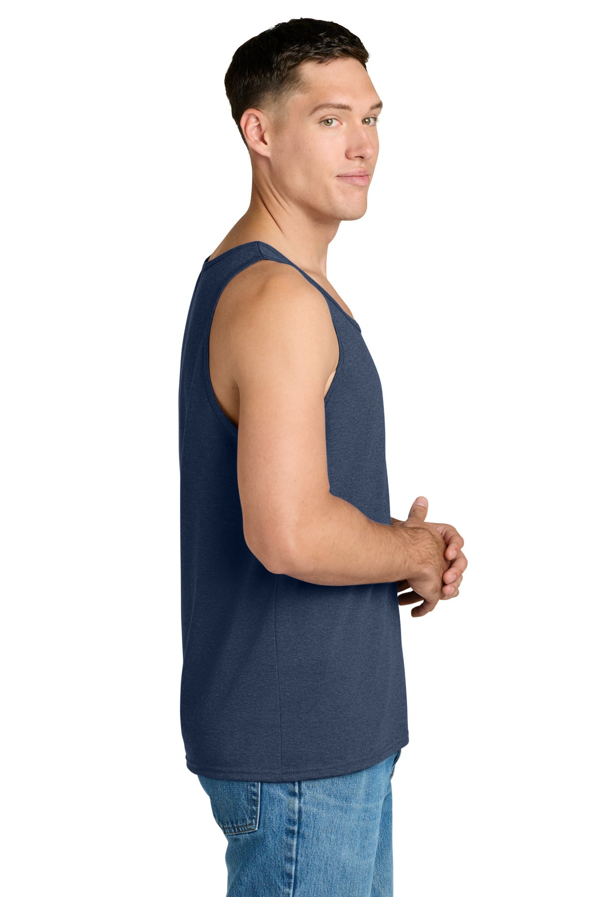VtgHtrNavy Jerzees Classics Unisex Cotton Tank 363TK