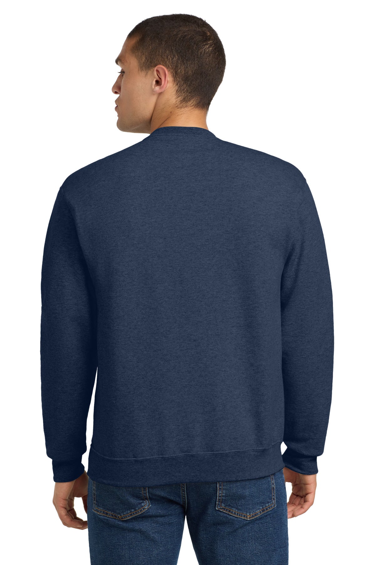VtgHtrNavy Jerzees - NuBlend Crewneck Sweatshirt. 562M