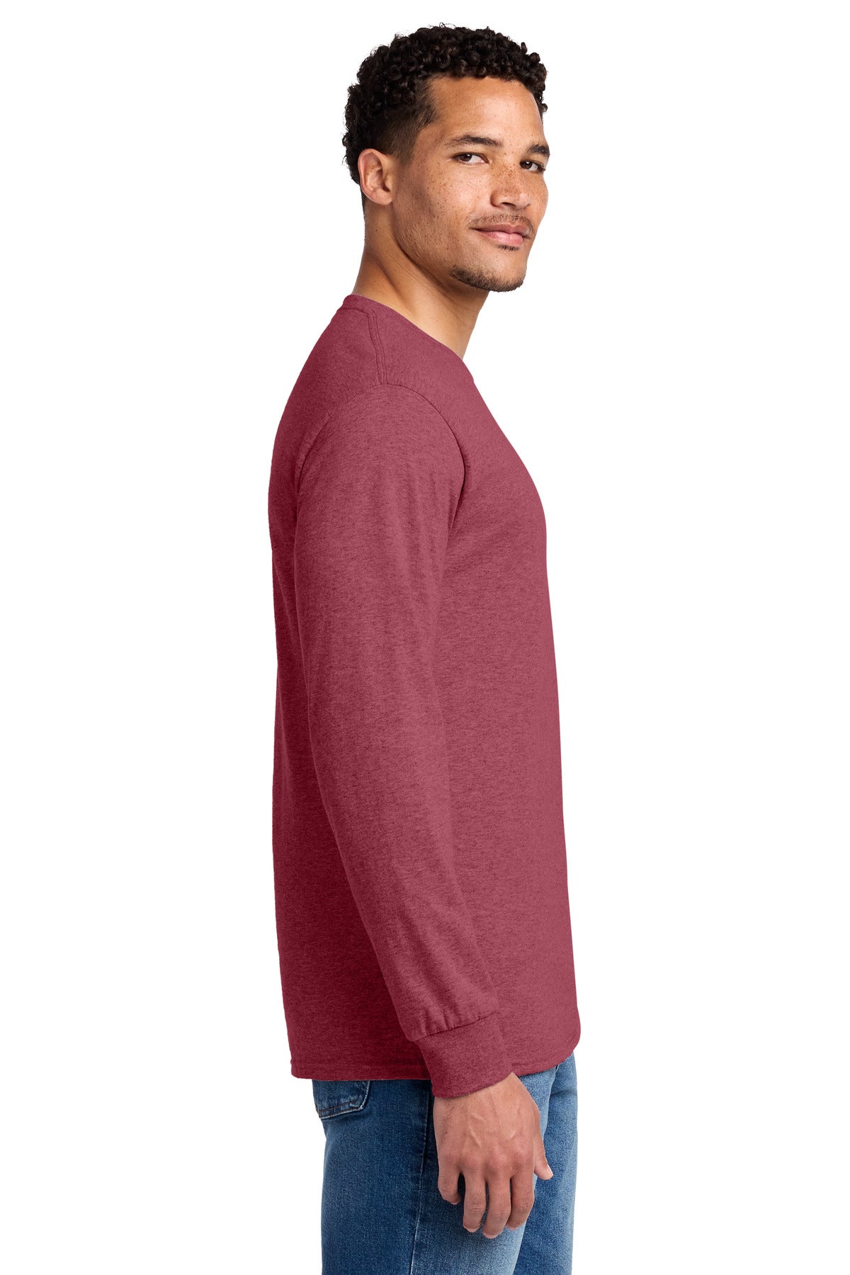 VtgHtrRed Jerzees - Dri-Power 50/50 Cotton/Poly Long Sleeve T-Shirt. 29LS