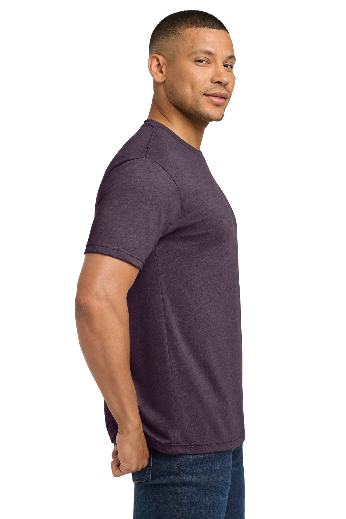 VtgPurple Next Level Apparel Adult Tri-Blend Tee. NL6010